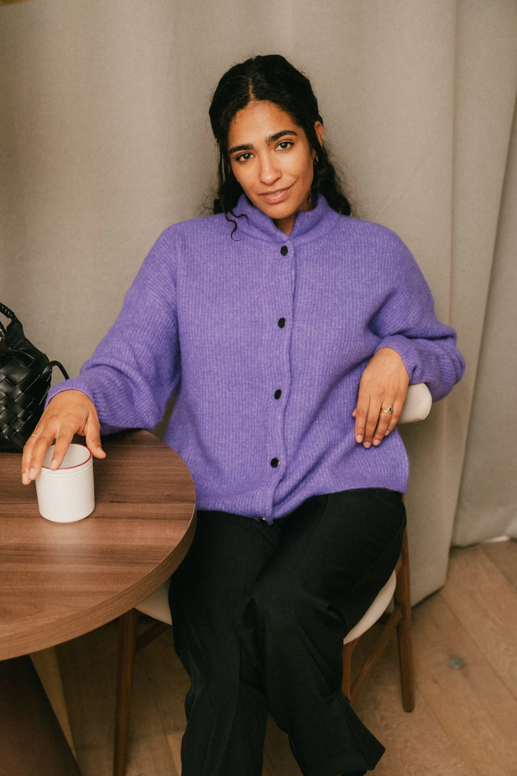 AlphaGZ Short Cardigan - Purple Opulence Melange