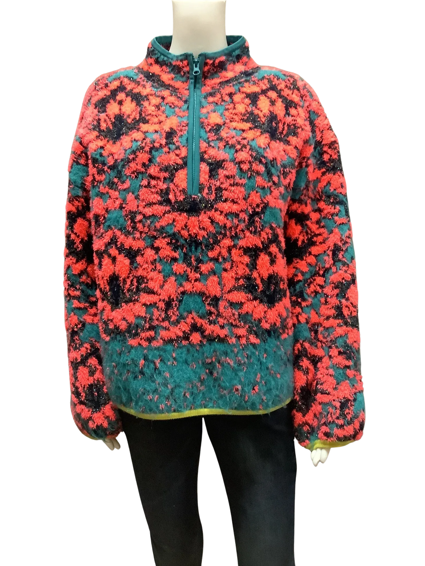 Anthropologie Women's Sweater Floral Fleece Size: M