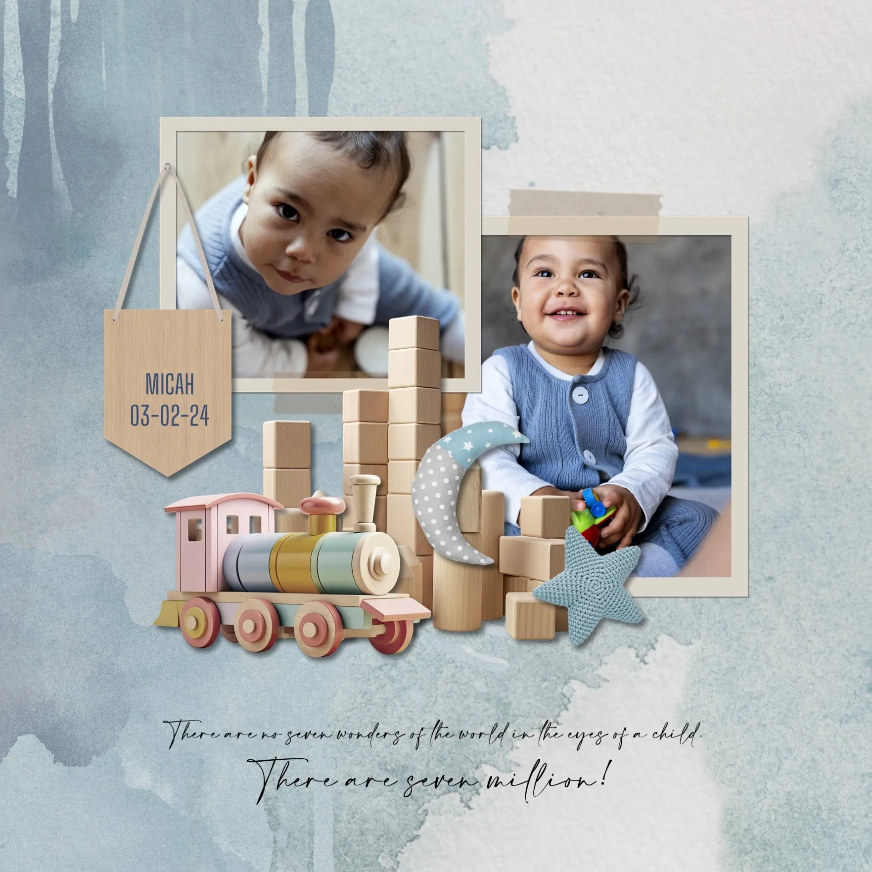 Baby Boho Add-On Digital Scrapbook Bundle