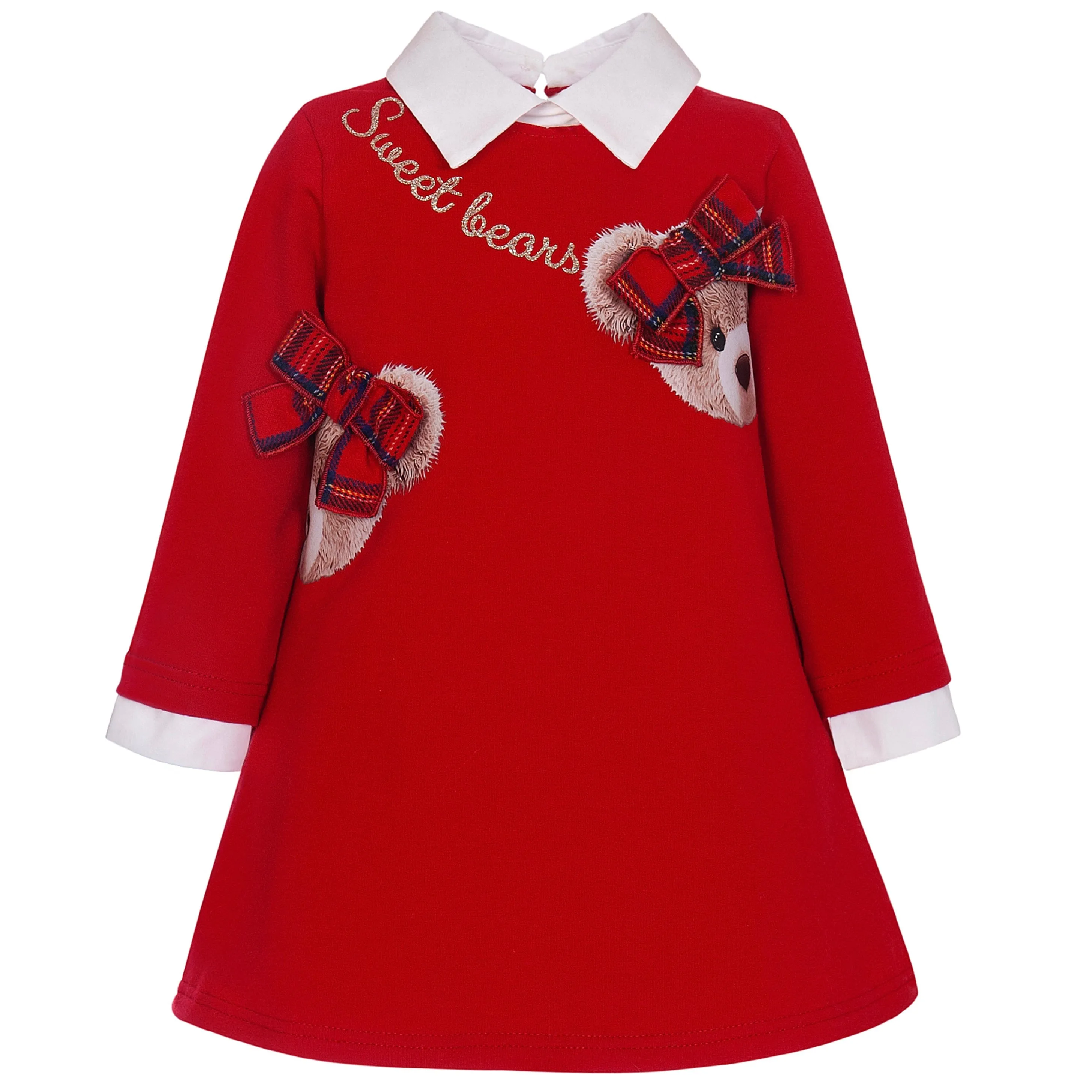BALLOON CHIC - Teddy Jersey A Line Dress - Red