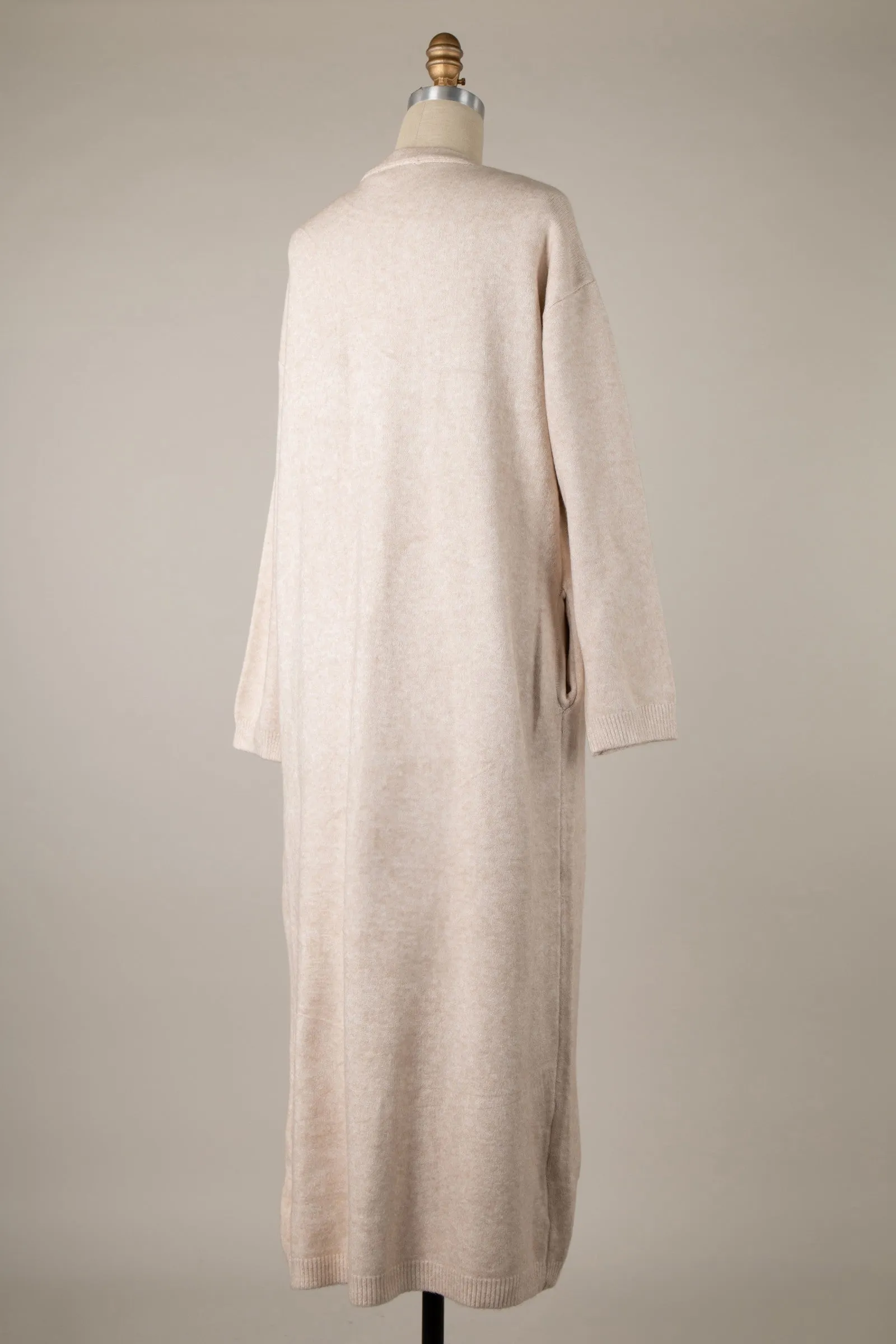 Basic Soft Knit Super Long Cardigan
