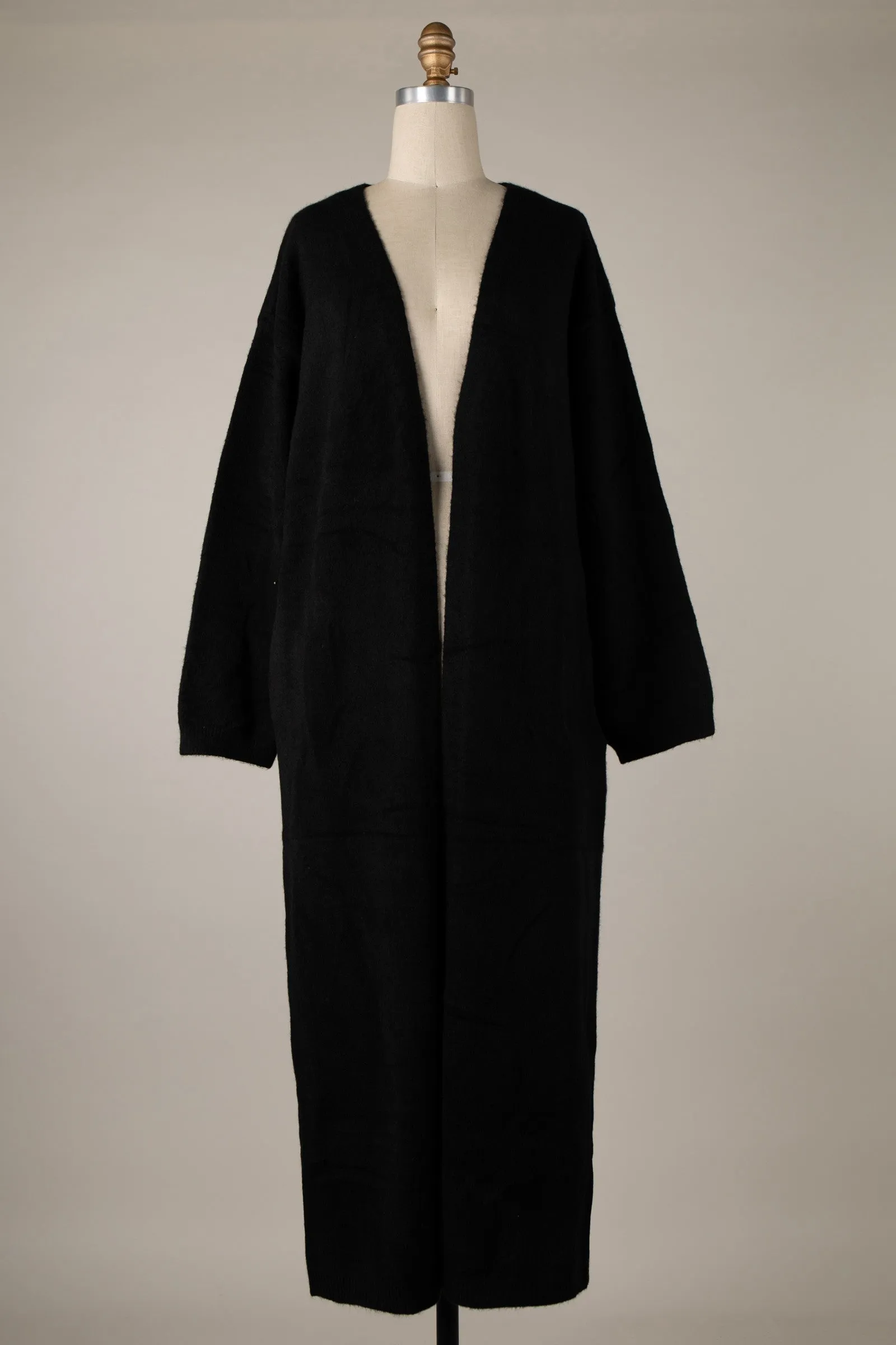 Basic Soft Knit Super Long Cardigan