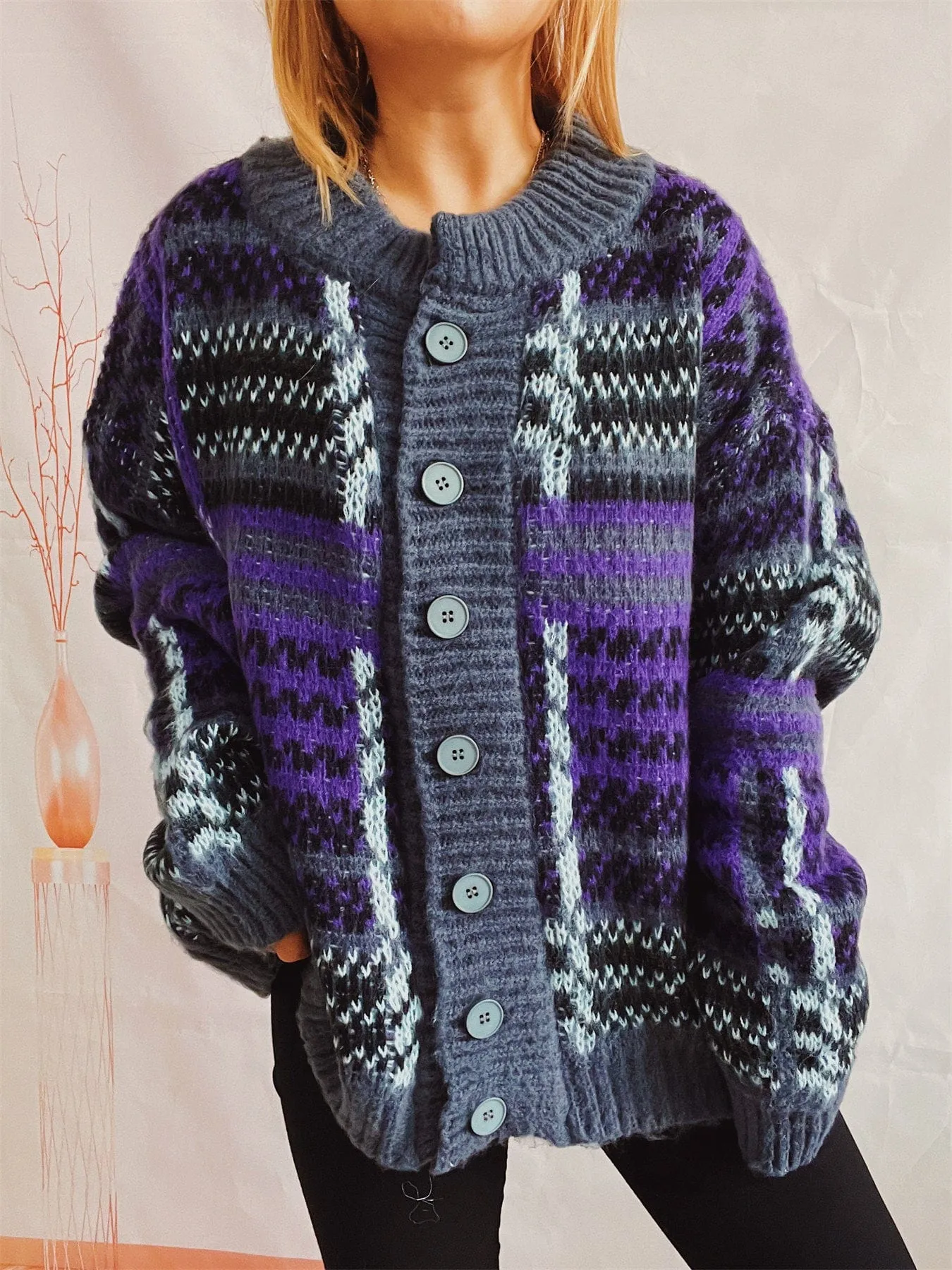 Birdie Striped Cardigan Sweater
