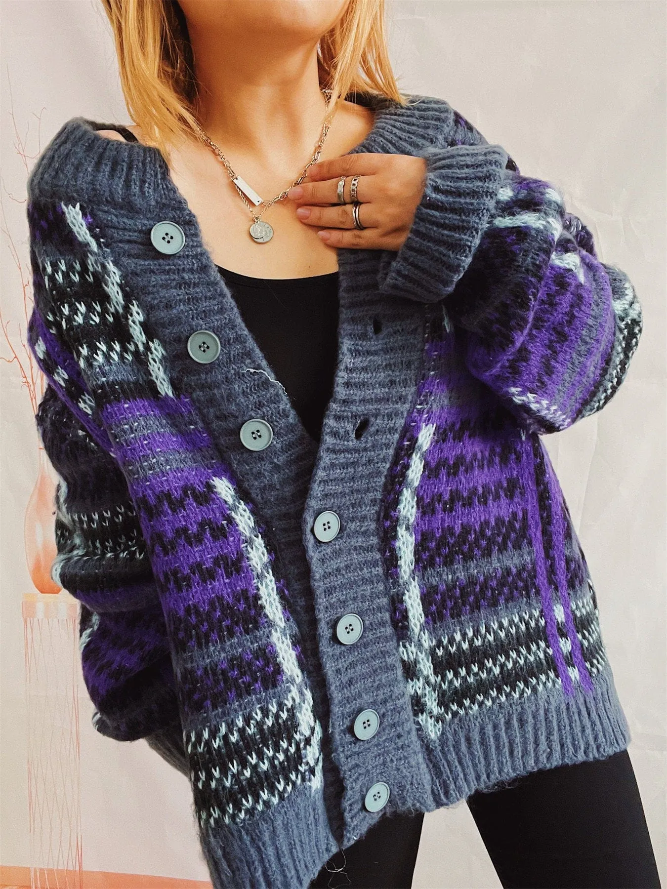 Birdie Striped Cardigan Sweater
