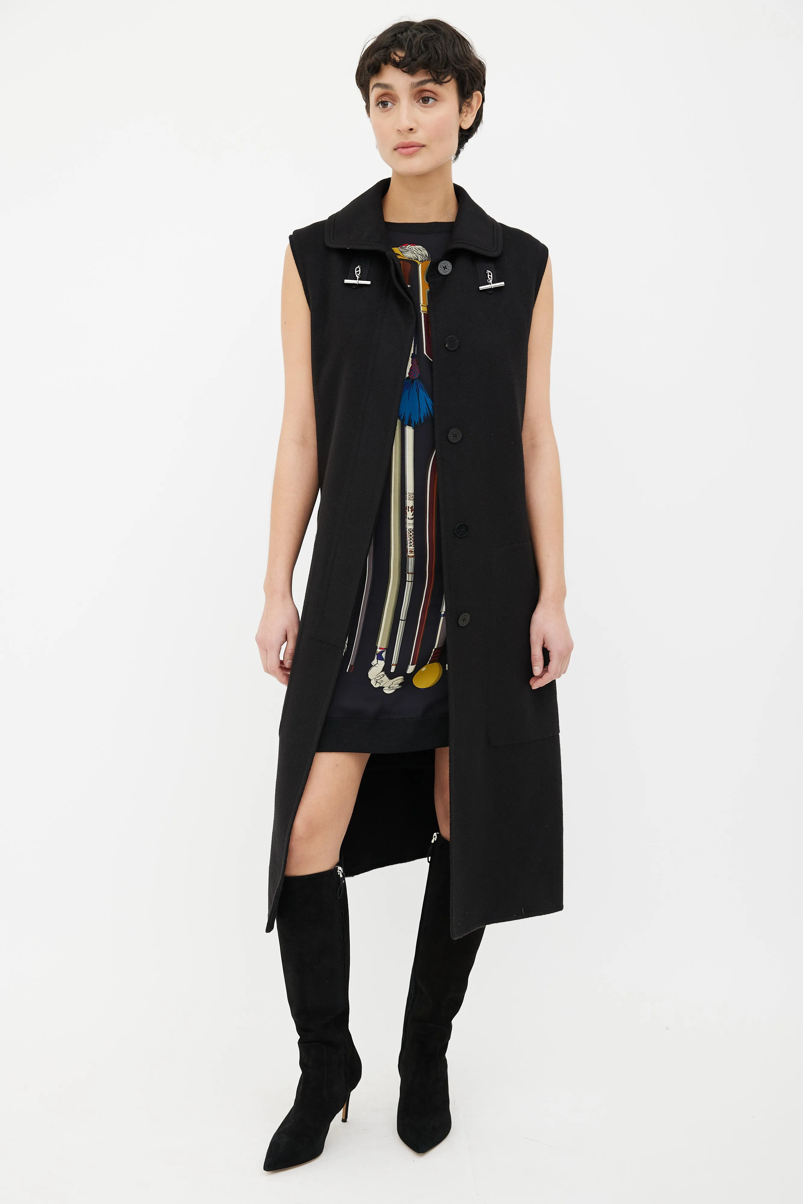 Black 3-in-1 Cashmere Coat