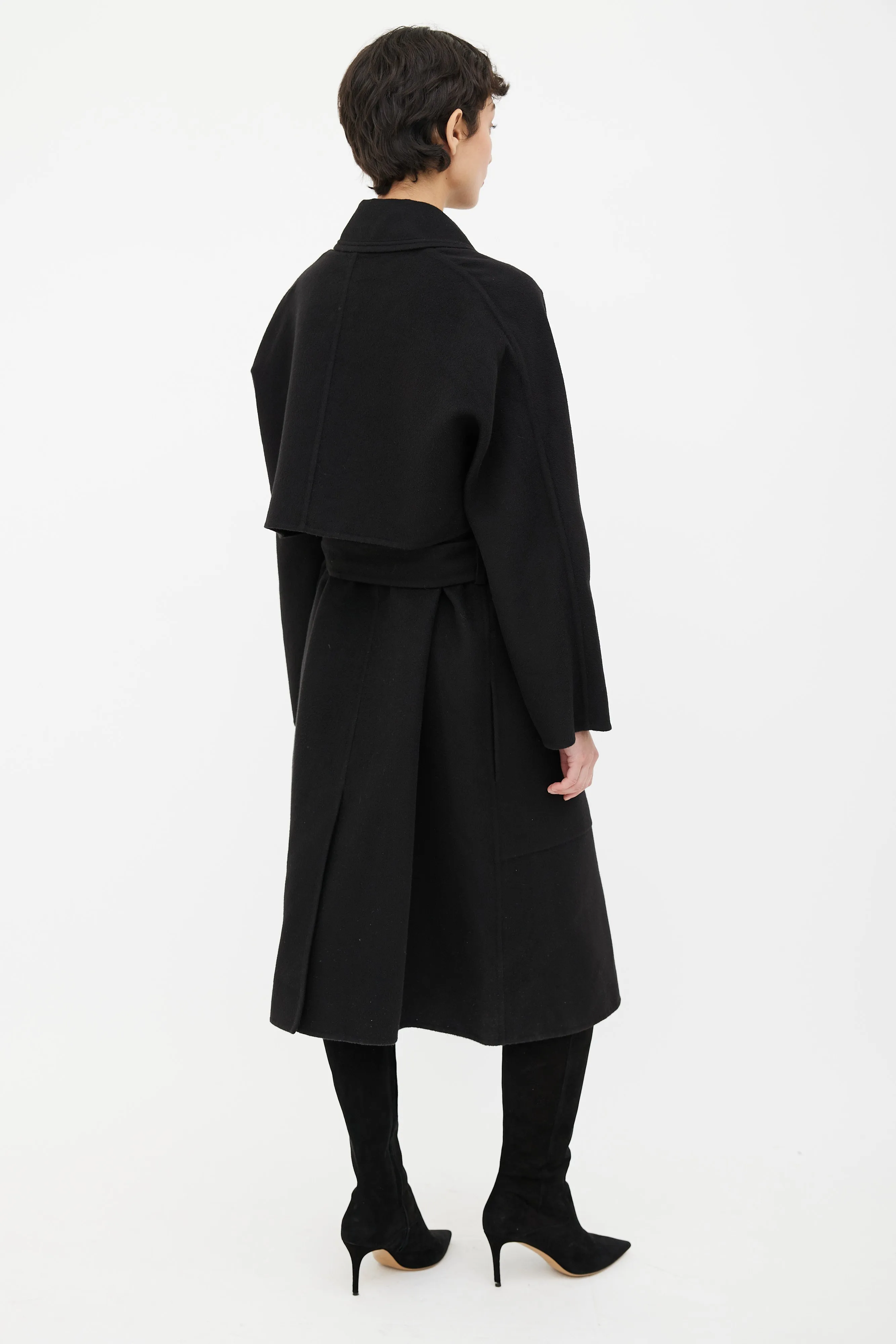 Black 3-in-1 Cashmere Coat