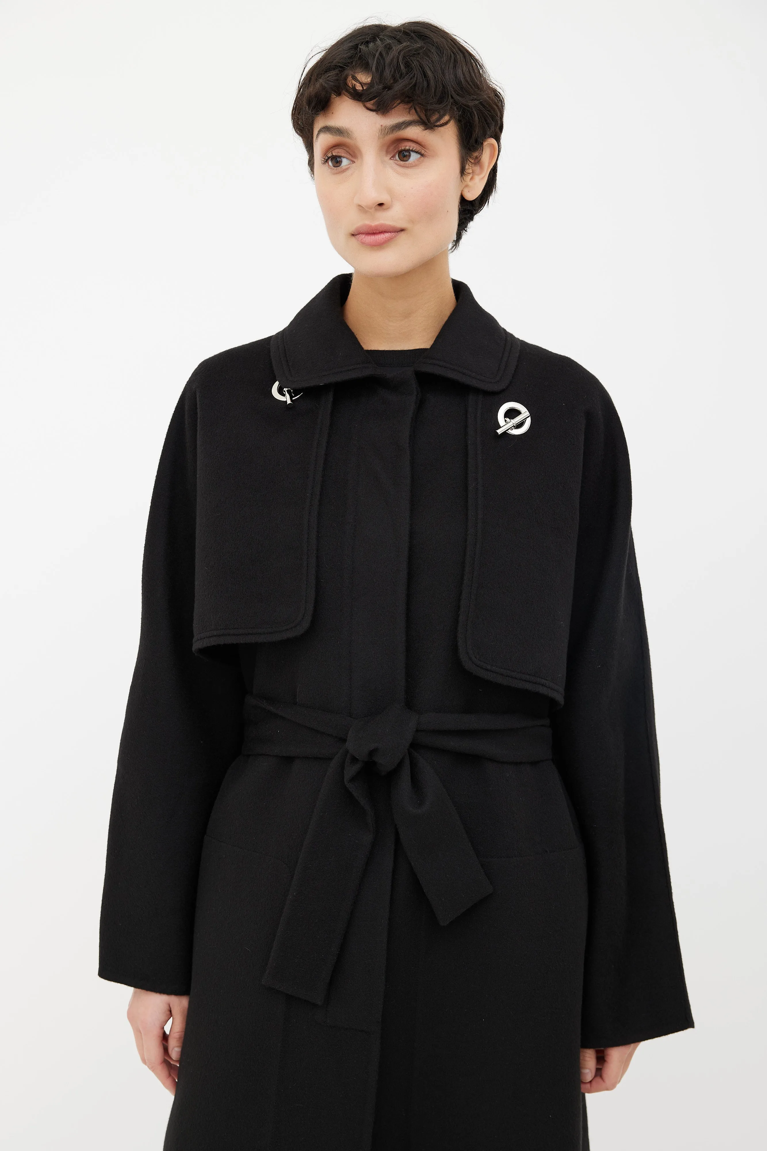 Black 3-in-1 Cashmere Coat