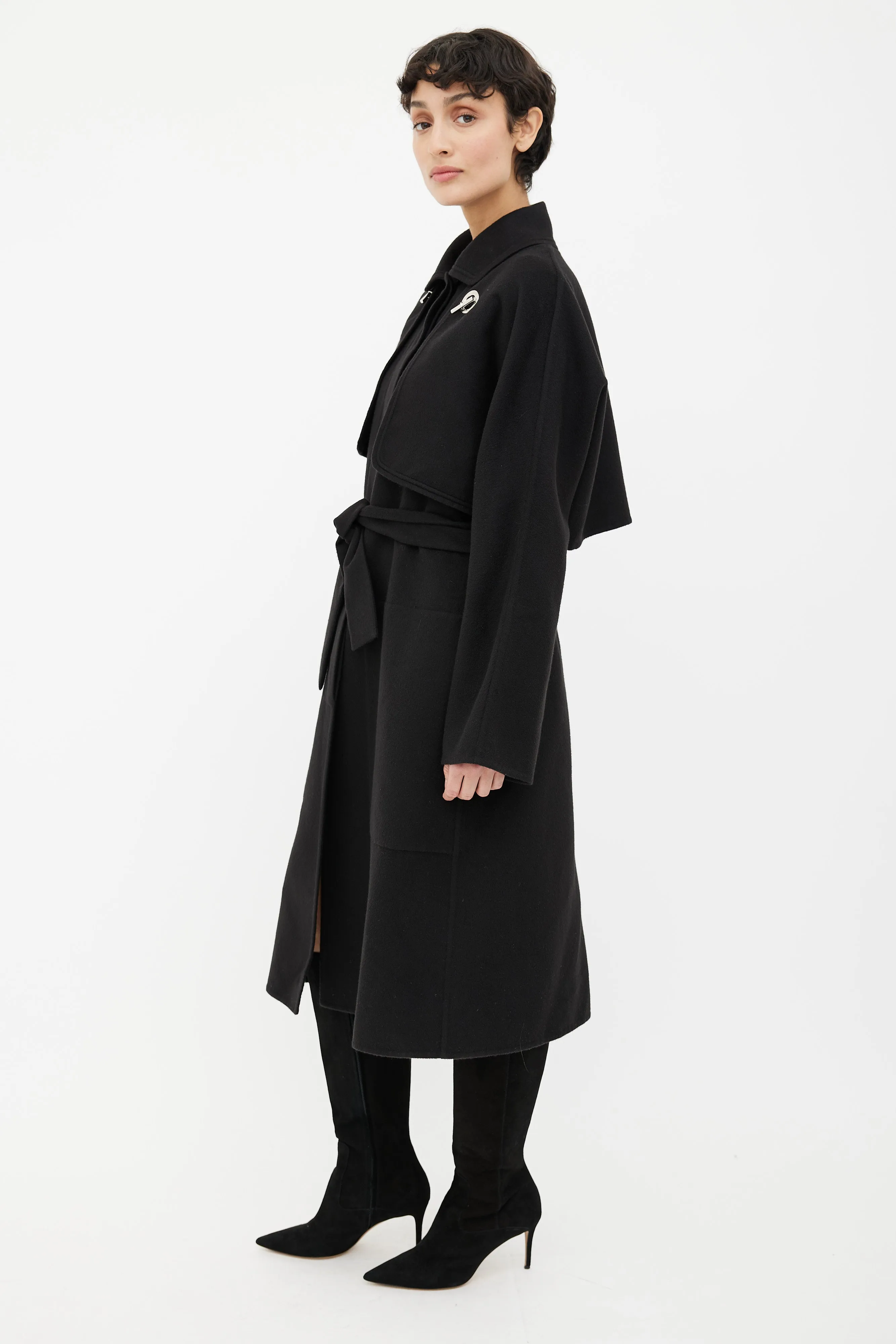 Black 3-in-1 Cashmere Coat