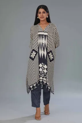 Black Printed Tunic & Pant Set