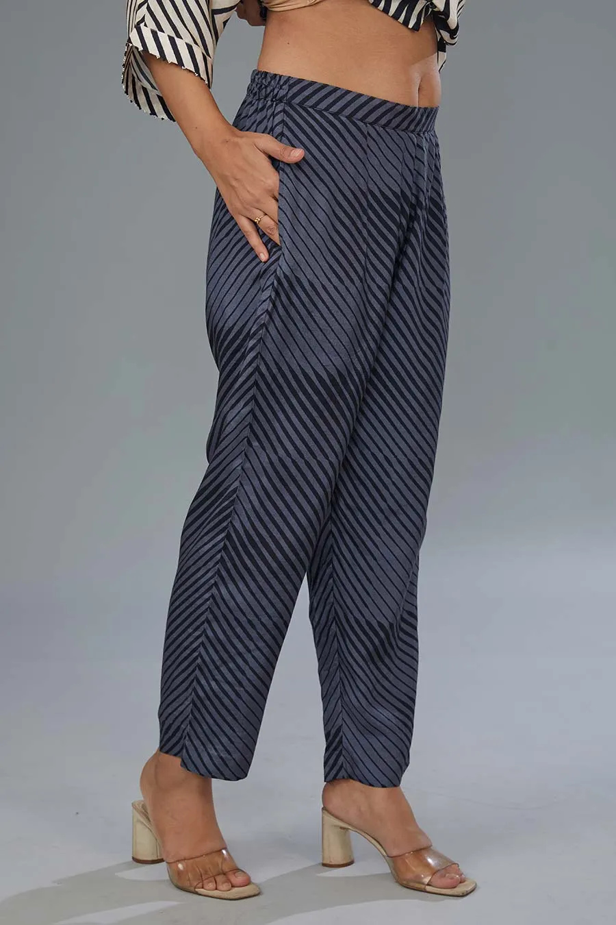 Black Printed Tunic & Pant Set