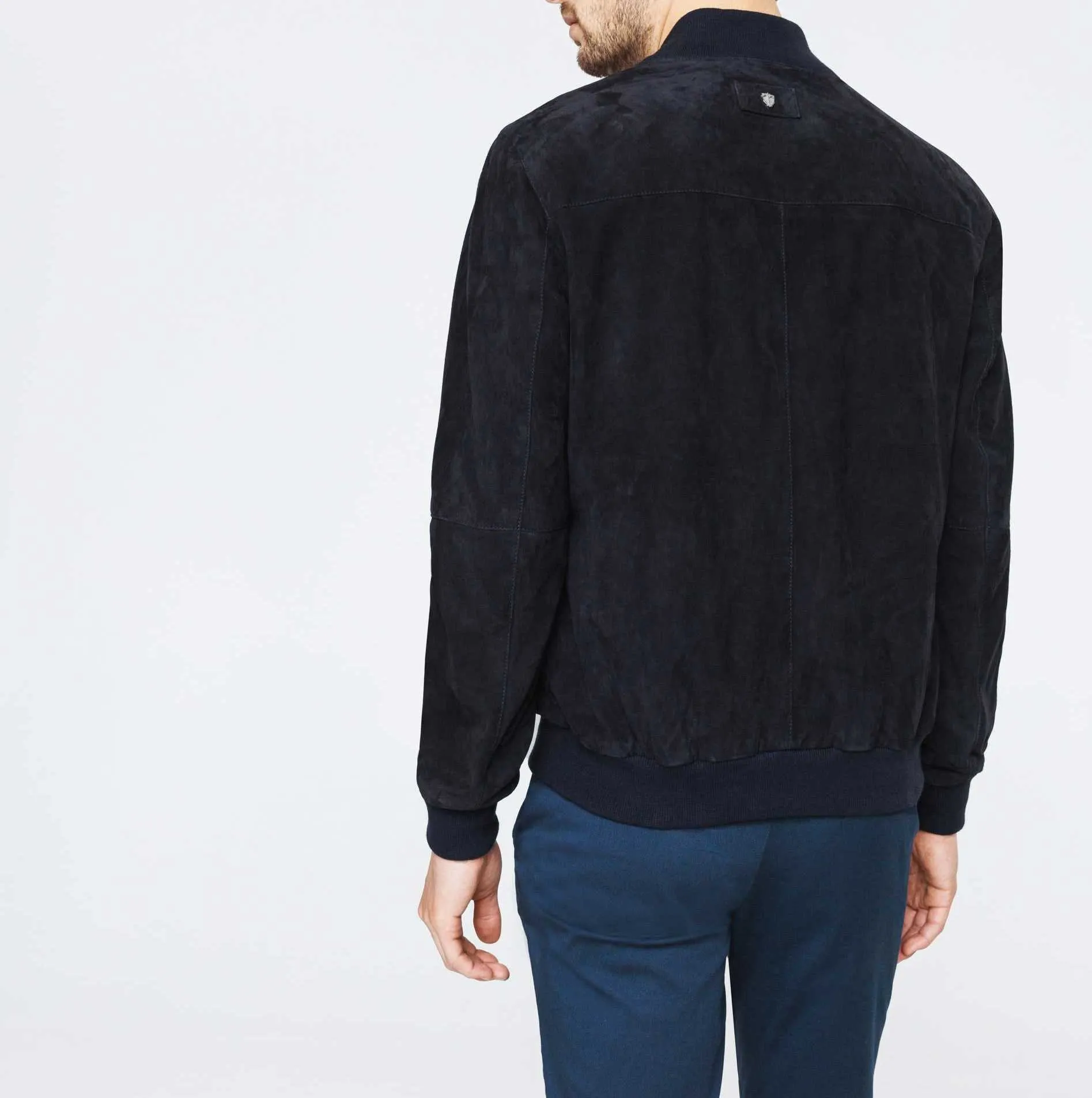Blouson cuir marine "Imanie"