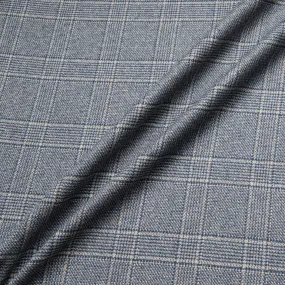 Blue & Sand Checkered Superfine Pure Cashmere