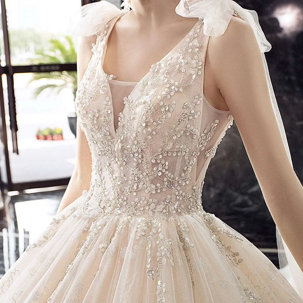 Bow Shoulder Princess Bridal Dress