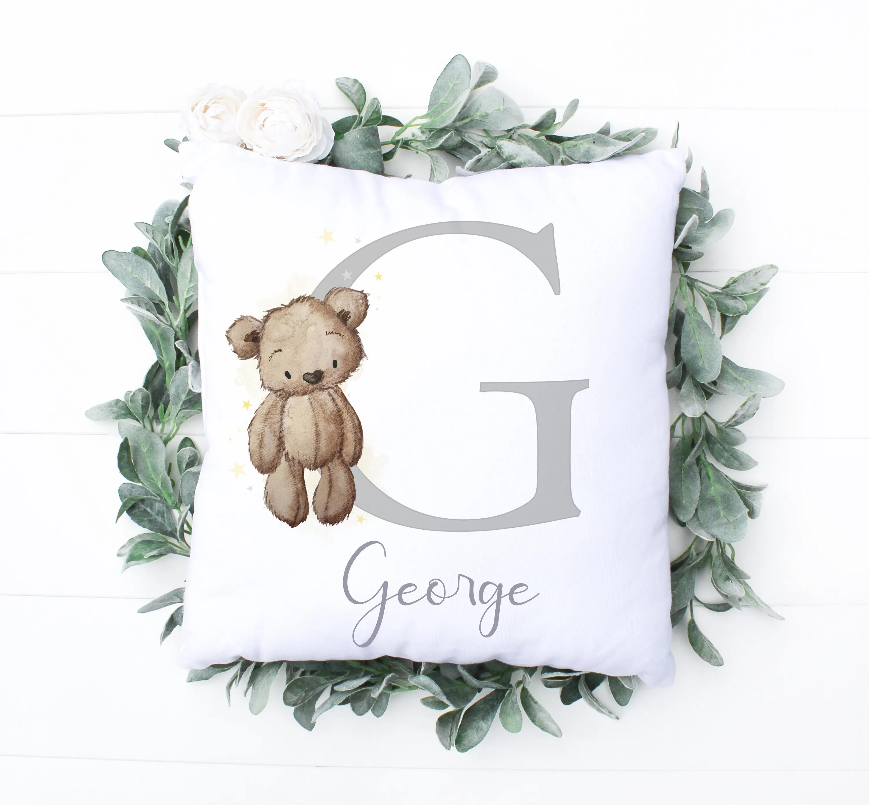 Brown Bear Alphabet Cushion