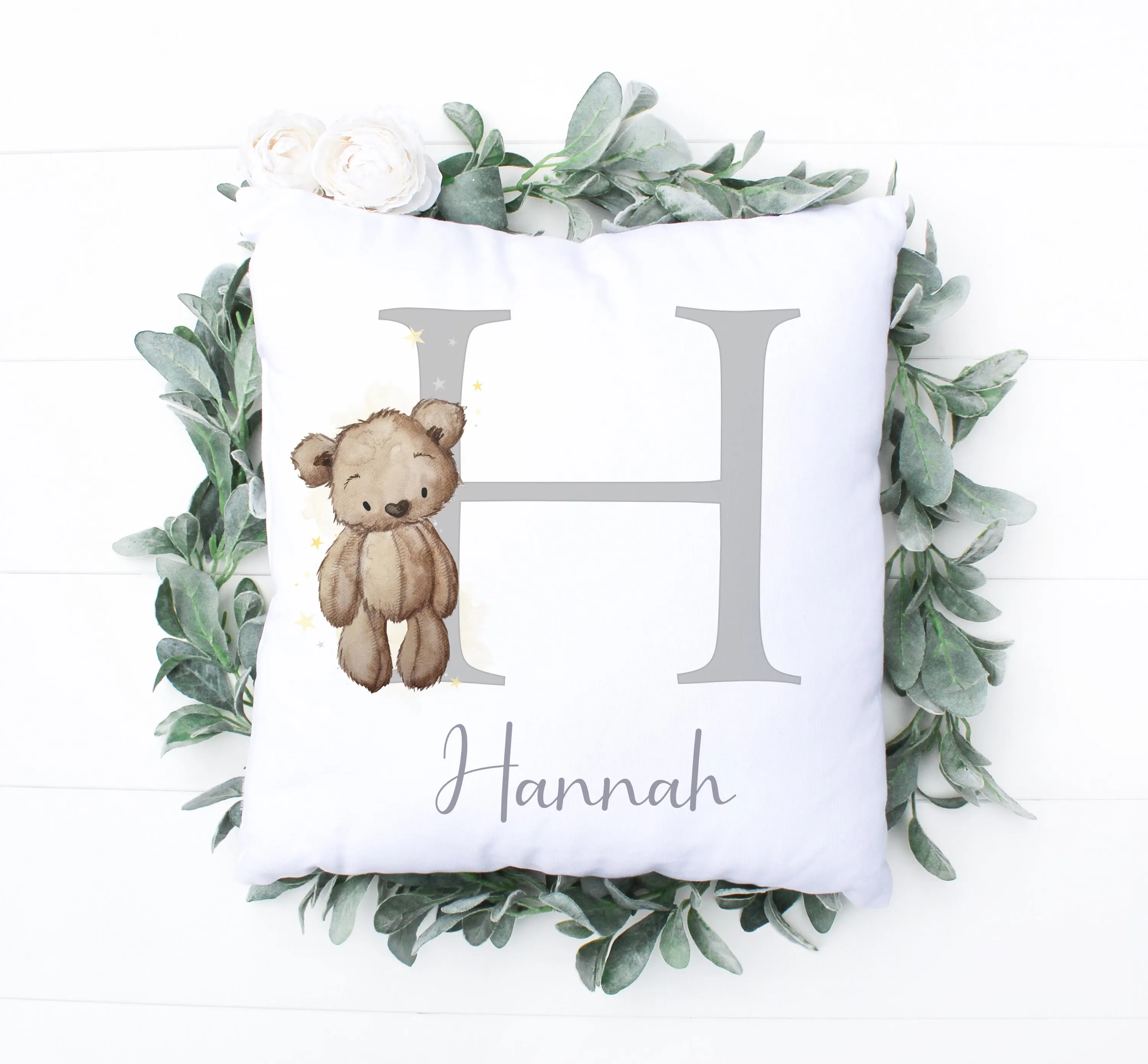 Brown Bear Alphabet Cushion