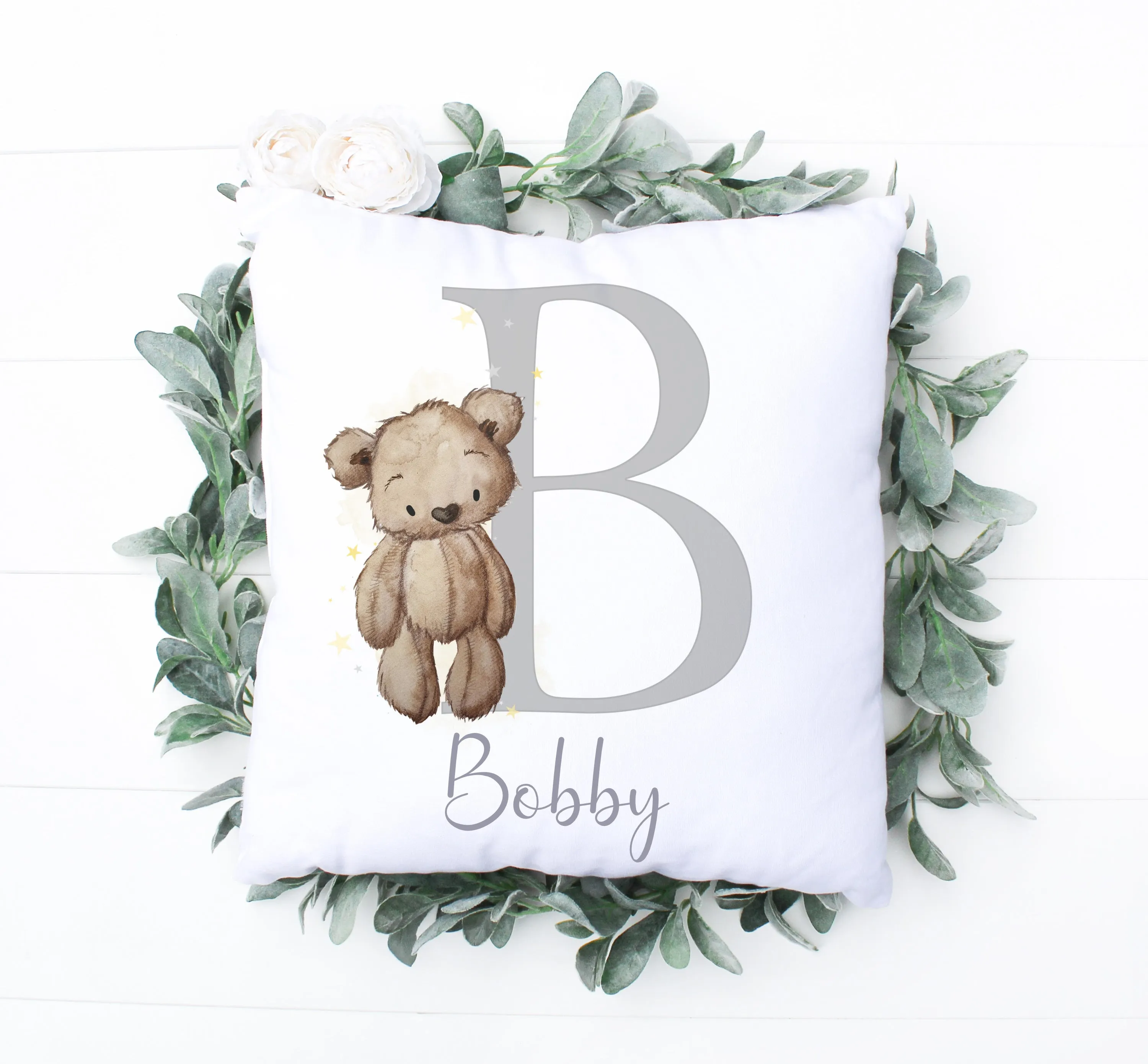 Brown Bear Alphabet Cushion