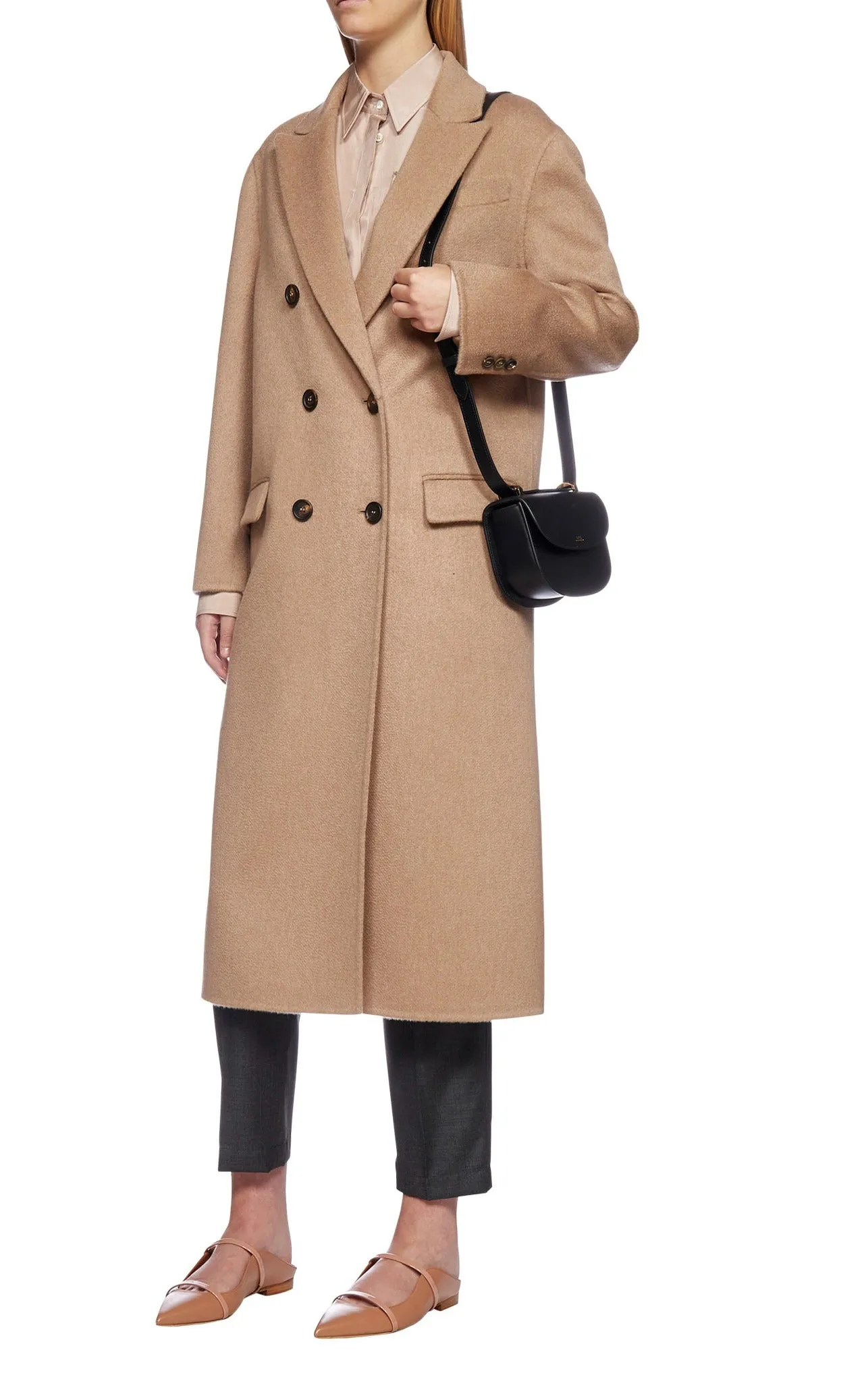 Brunello Cucinelli Double-Breasted V-Neck Coat