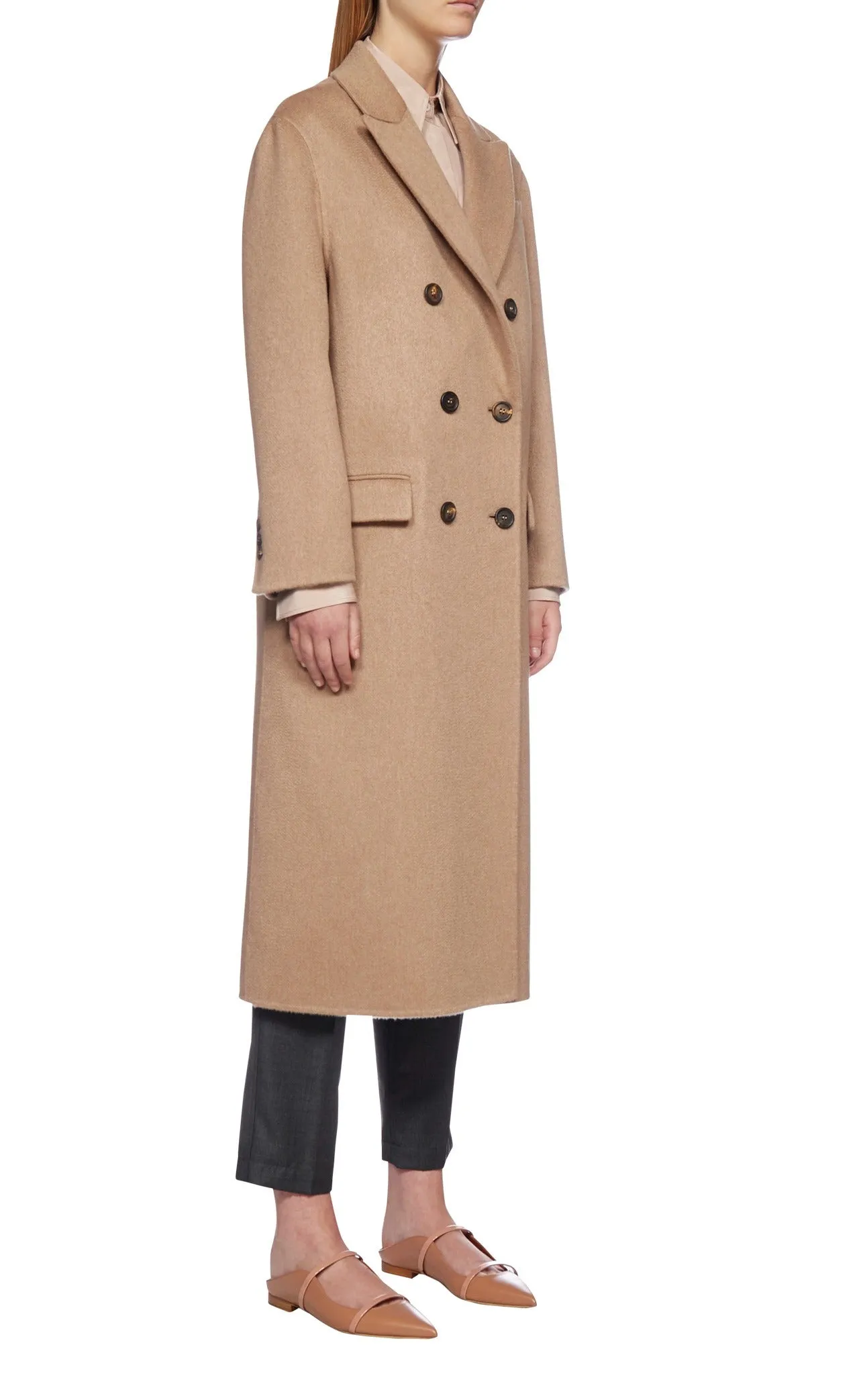 Brunello Cucinelli Double-Breasted V-Neck Coat