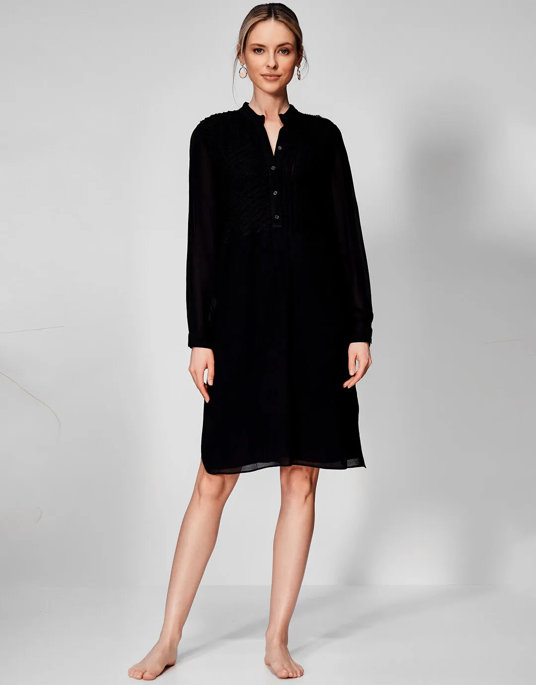 Buttoned Tunic - Black