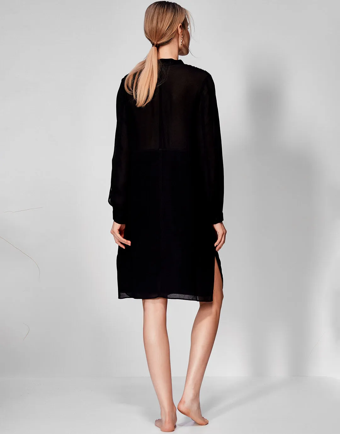 Buttoned Tunic - Black