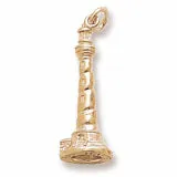 Cape Hatteras Lighthouse, Nc Charm In Yellow Gold
