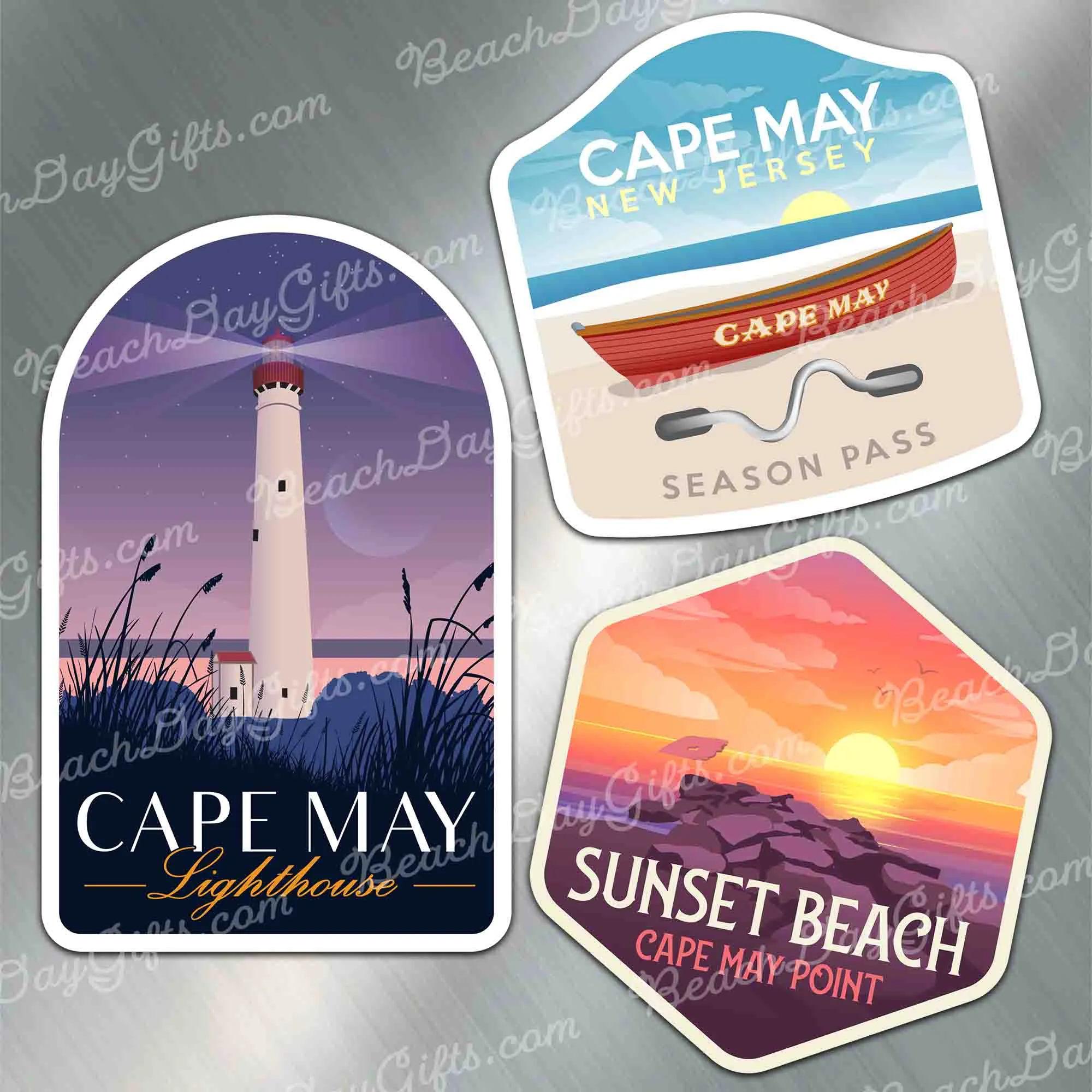 Cape May NJ Favorite Spots - Magnet 3-Pack