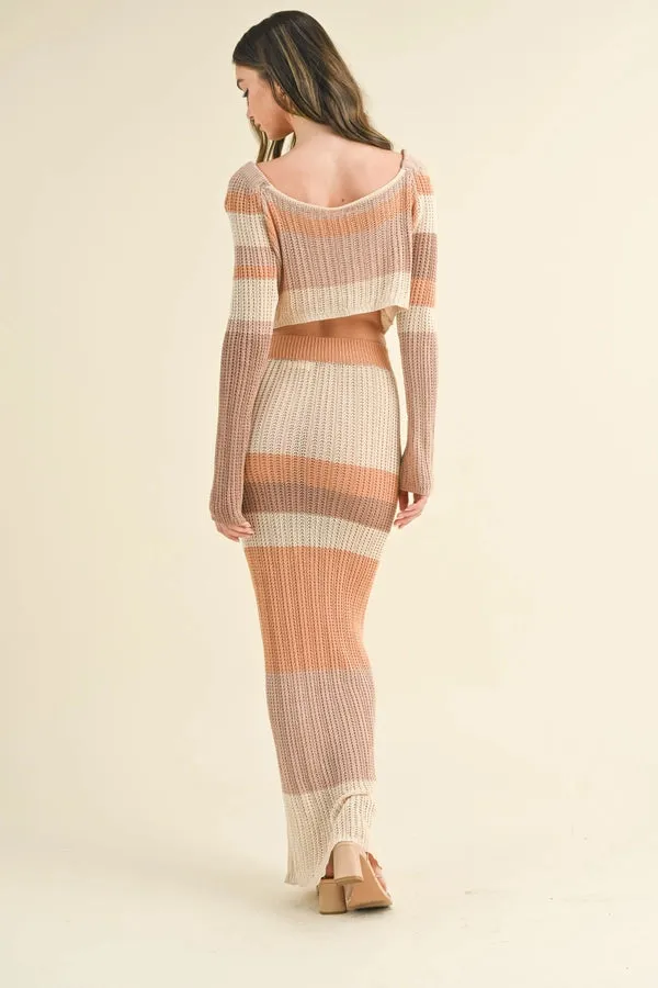 Chasing Sunsets Knit Skirt