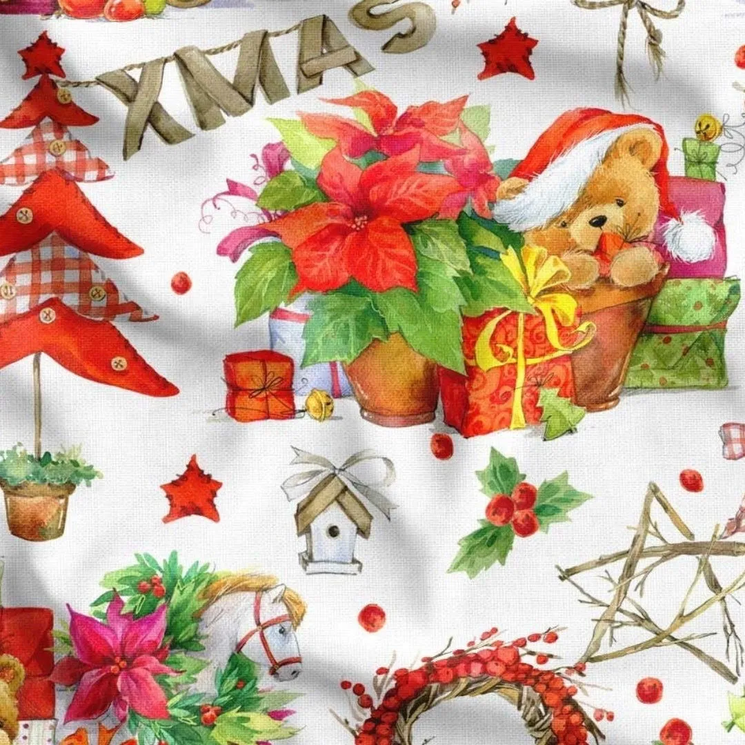 Christmas Fabric with Teddy Bears - SCB-89469
