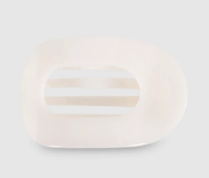 Coconut White Flat Teletie Hair Clip