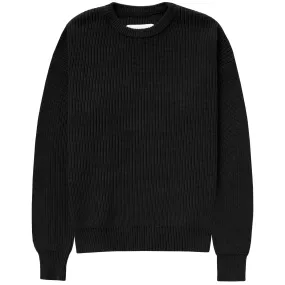 Cotton Knit Sweater Black - Unisex