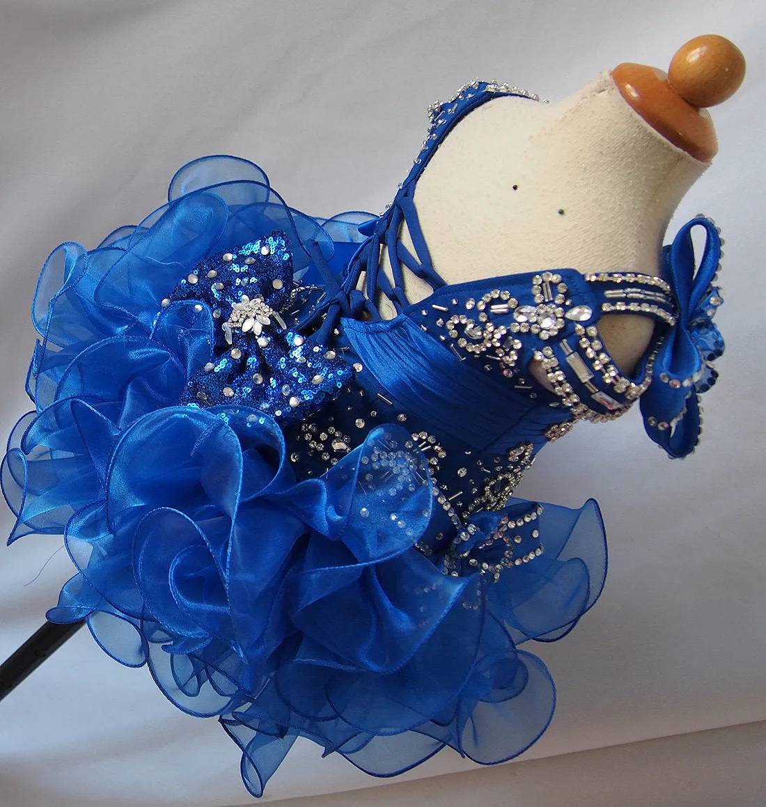 Custom Infant/toddler/baby/children/kids glitz Pageant Dress