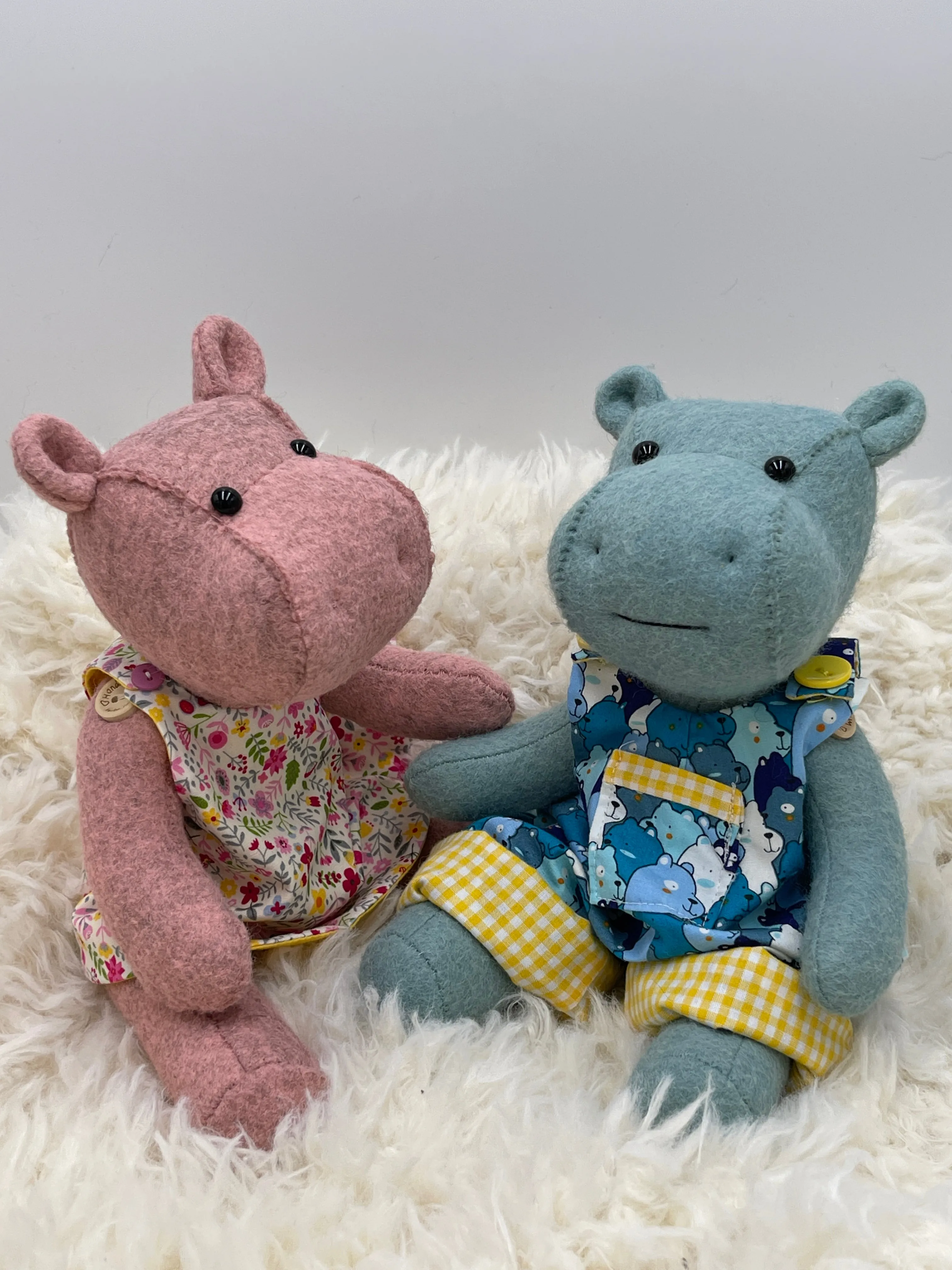 *DOWNLOAD* - Lulu Hippo Pattern and Instructions A4 - 26cm when made