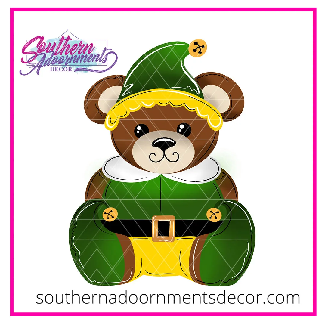 Elf Teddy Bear Template & Digital Cut File
