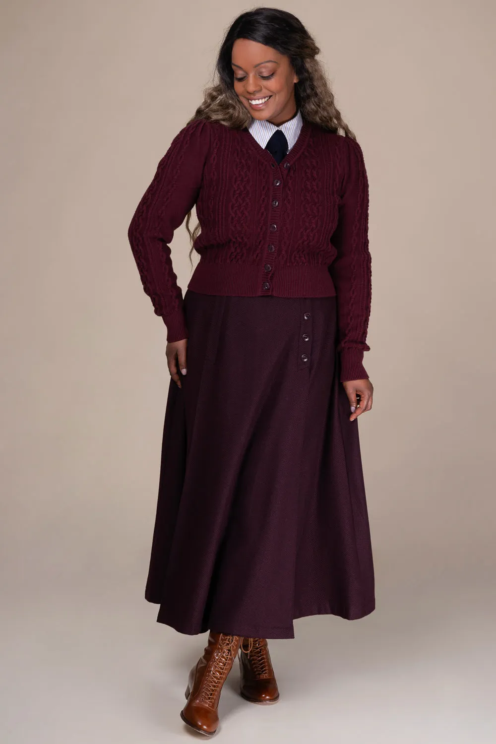 Emmy -The Ice Breaker cardigan plum
