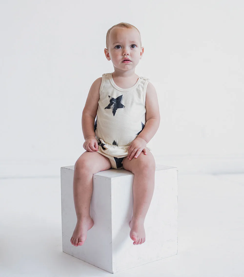 faded star yoga overall