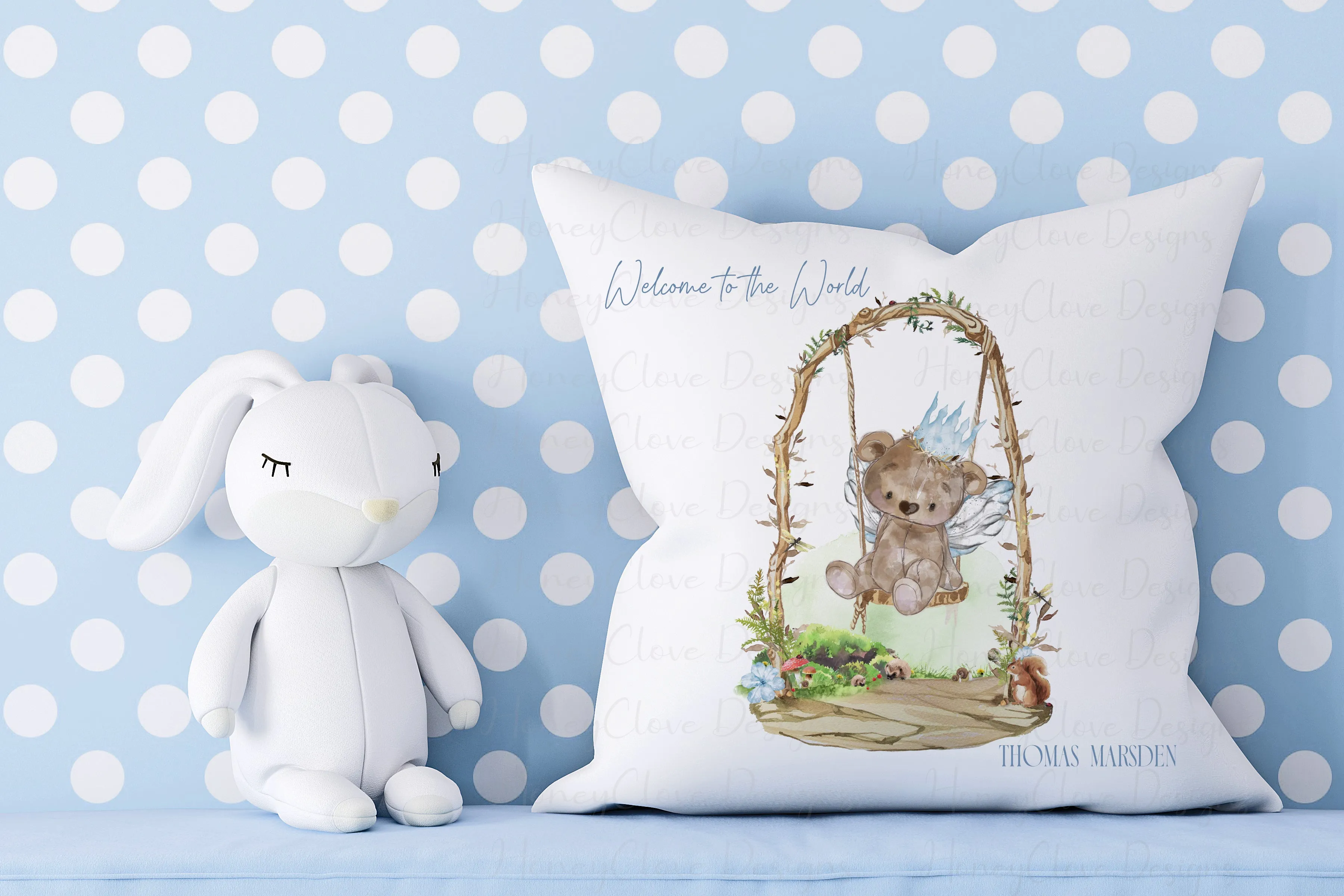 Fairy Bear on Swing Cushion