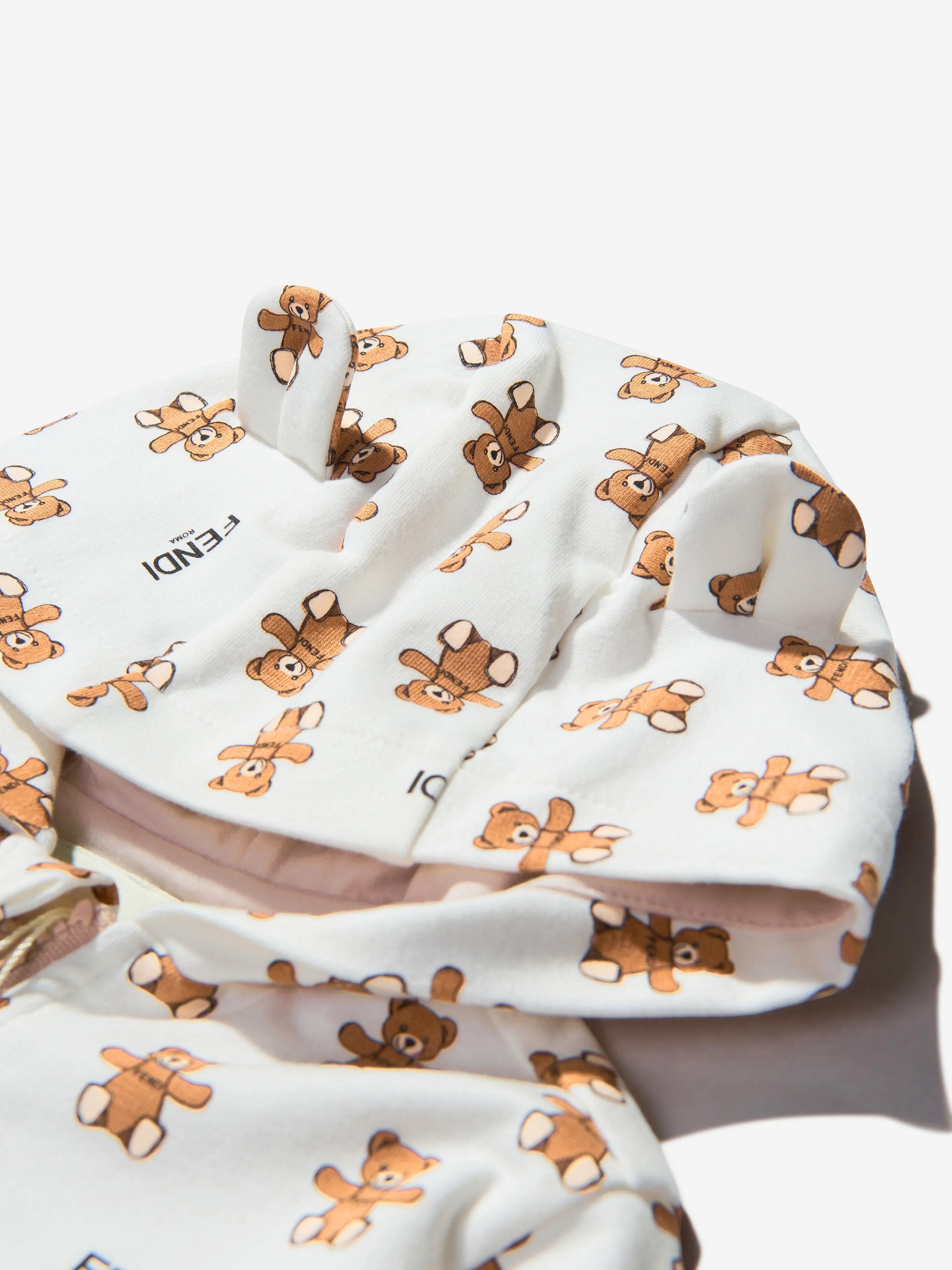 Fendi Baby Unisex Cotton Teddy Bear Zip Up Top
