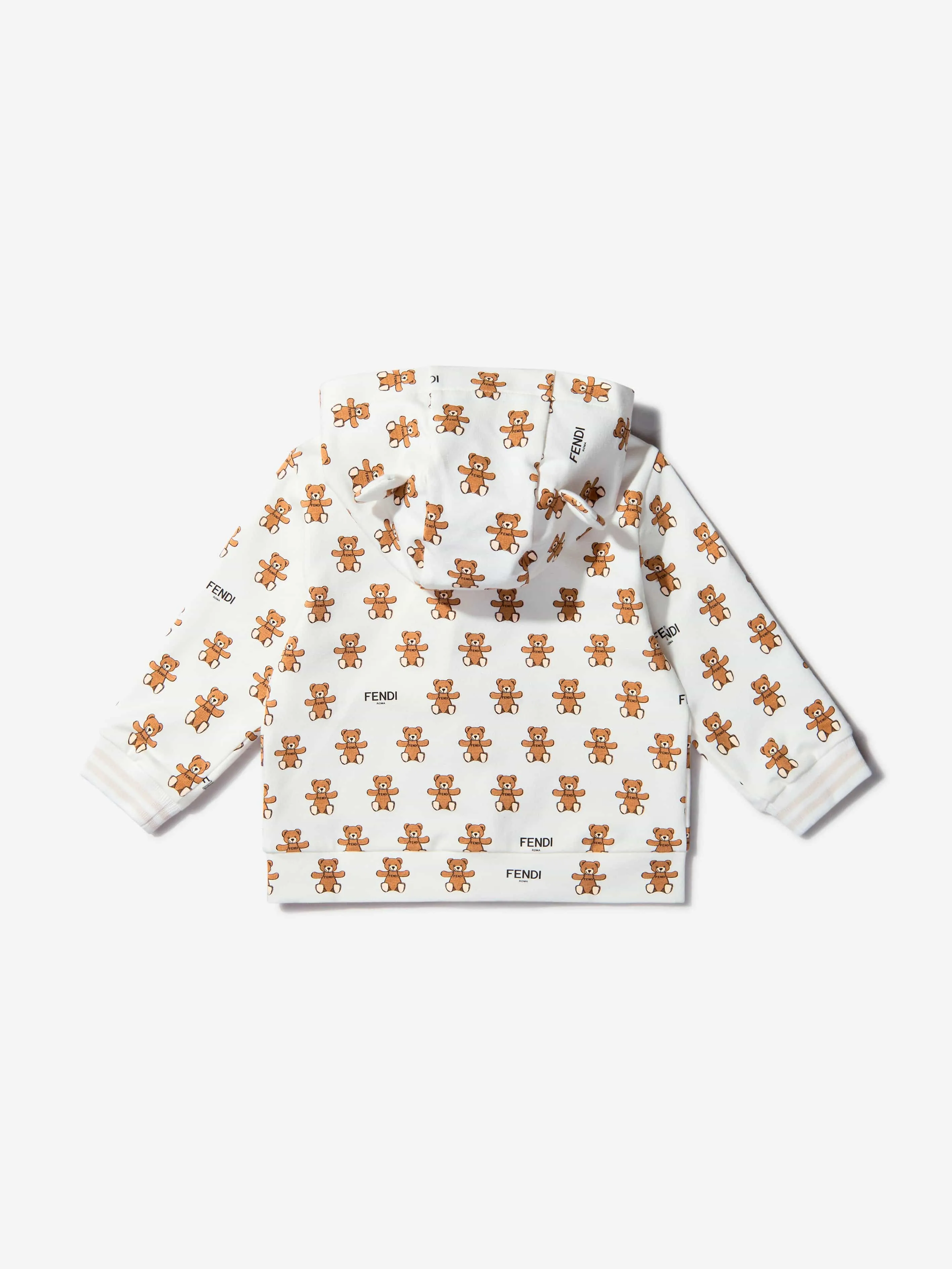 Fendi Baby Unisex Cotton Teddy Bear Zip Up Top
