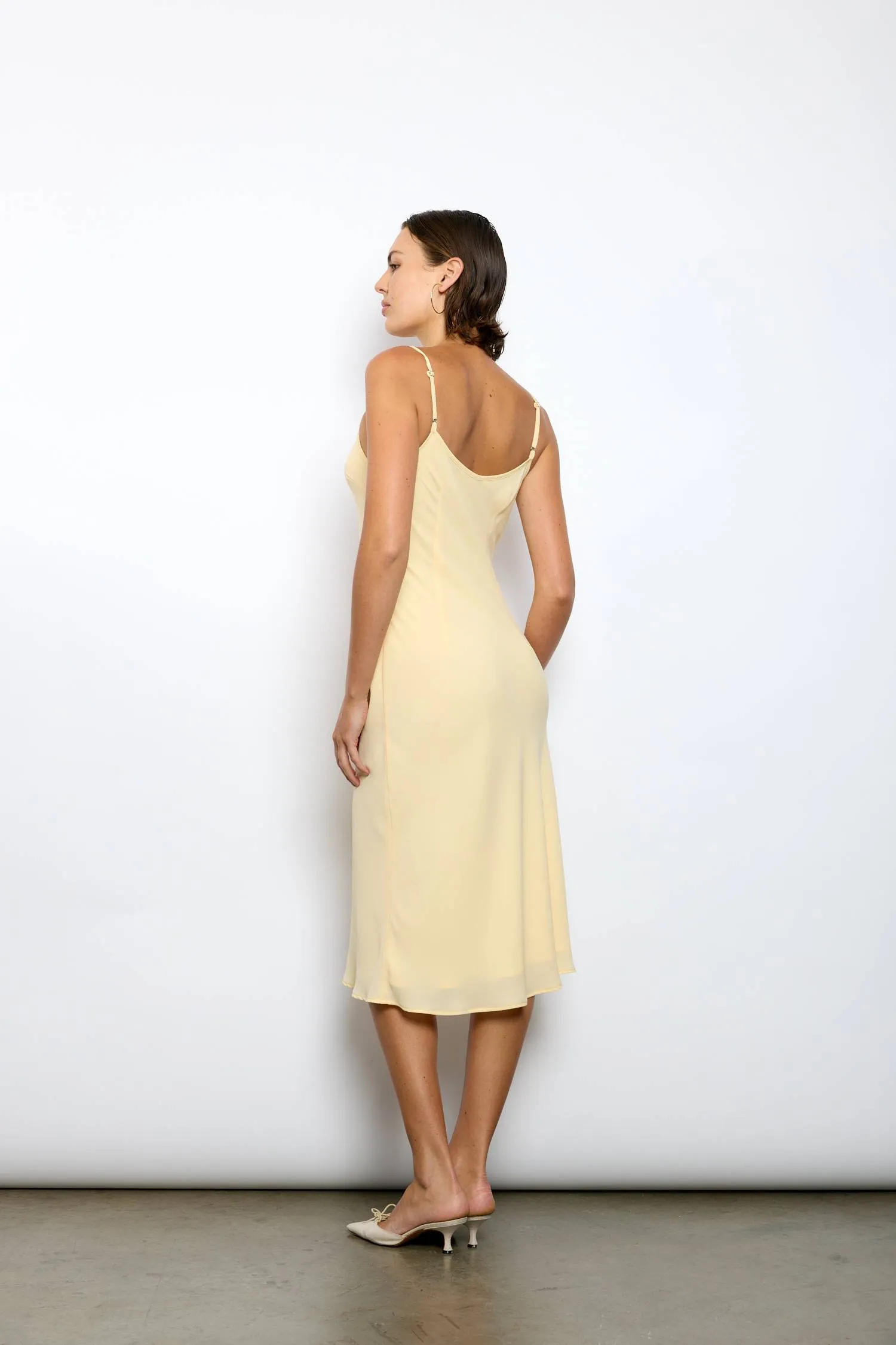 Georgette Midi Dress | Lemon