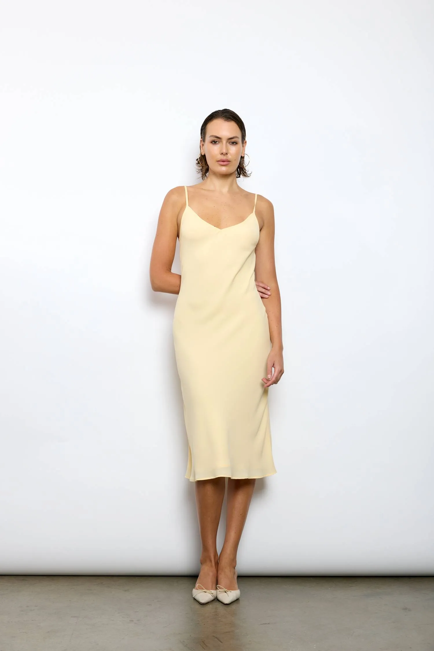 Georgette Midi Dress | Lemon
