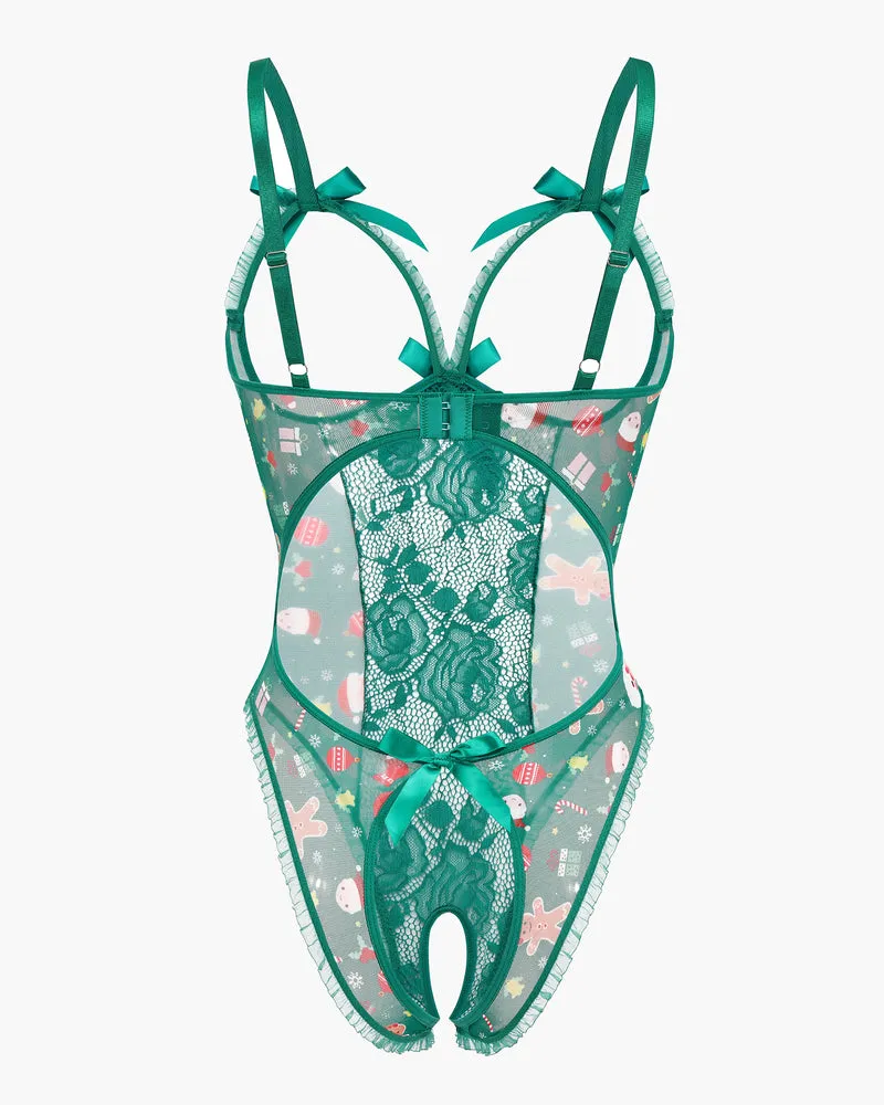 Halloween Lingerie Sexy Lace Mini Bodysuit