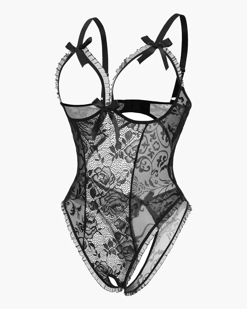 Halloween Lingerie Sexy Lace Mini Bodysuit