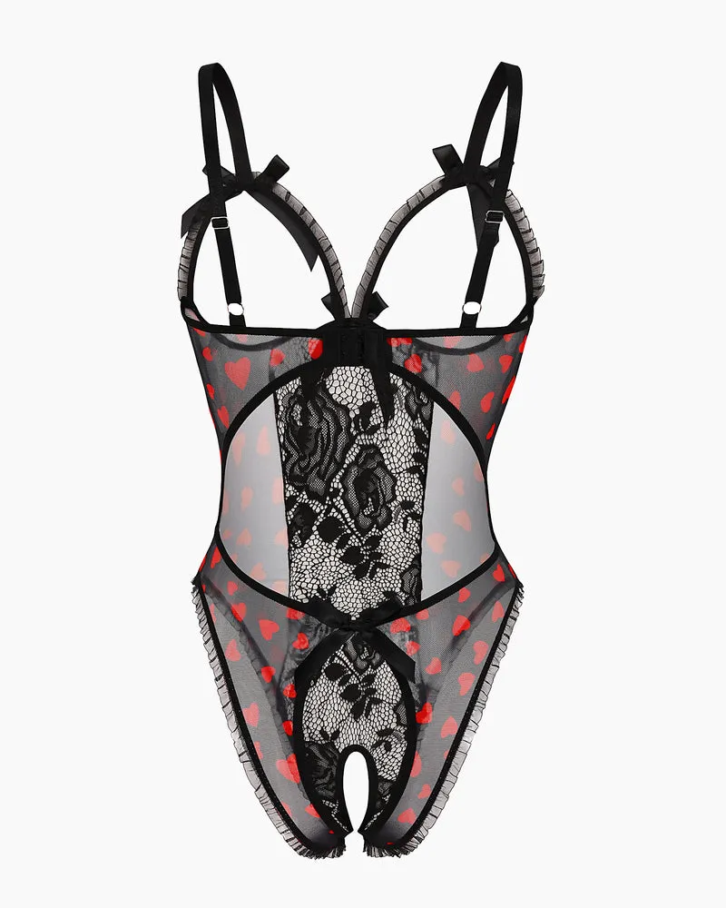 Halloween Lingerie Sexy Lace Mini Bodysuit