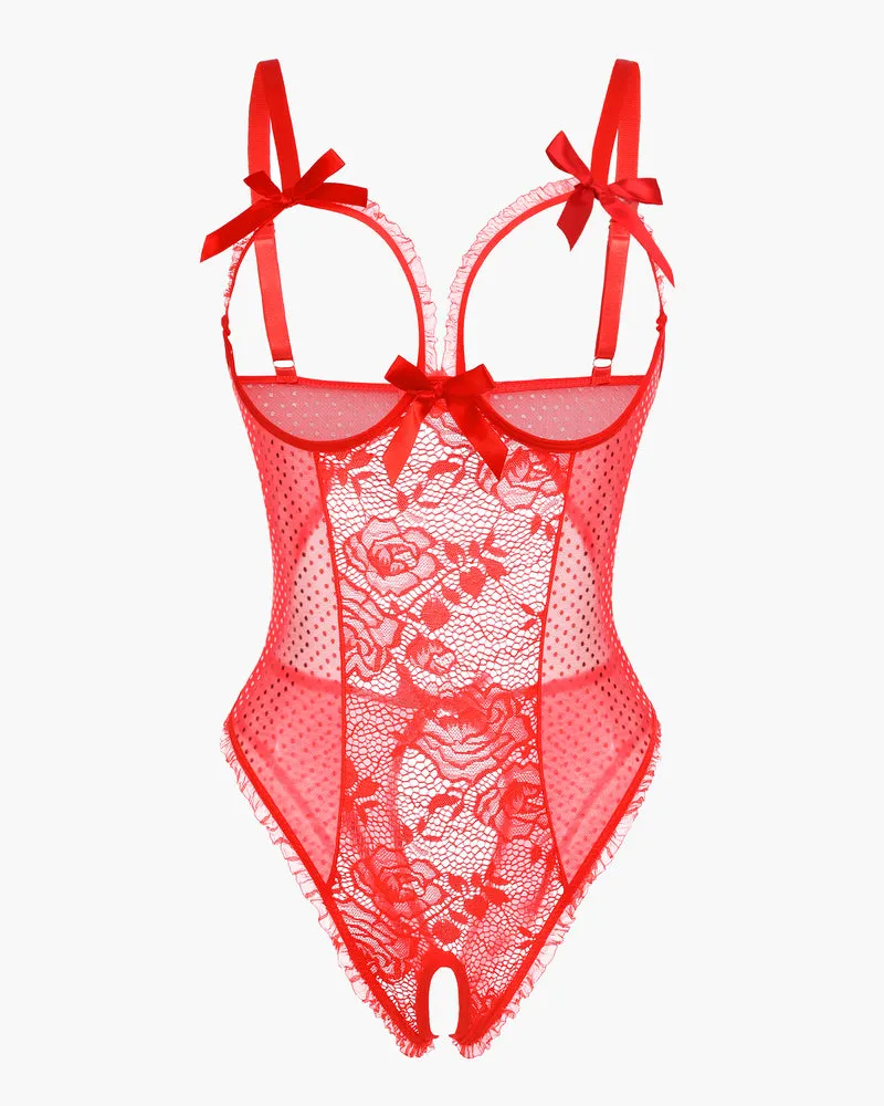 Halloween Lingerie Sexy Lace Mini Bodysuit