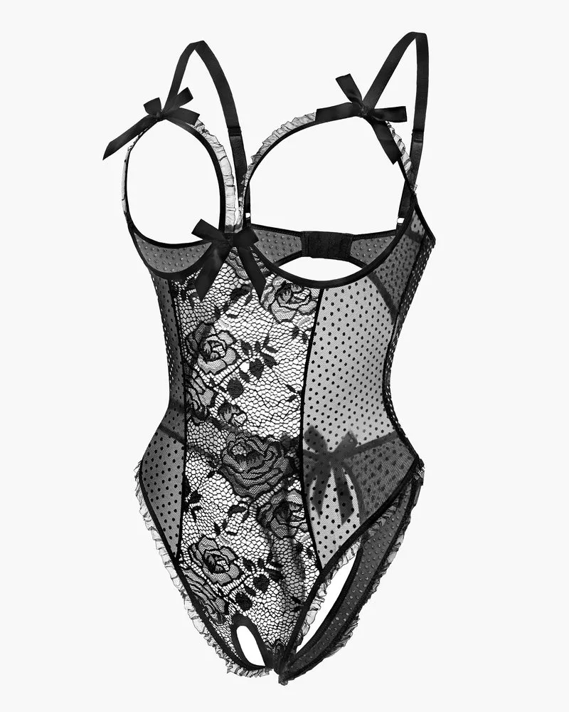 Halloween Lingerie Sexy Lace Mini Bodysuit