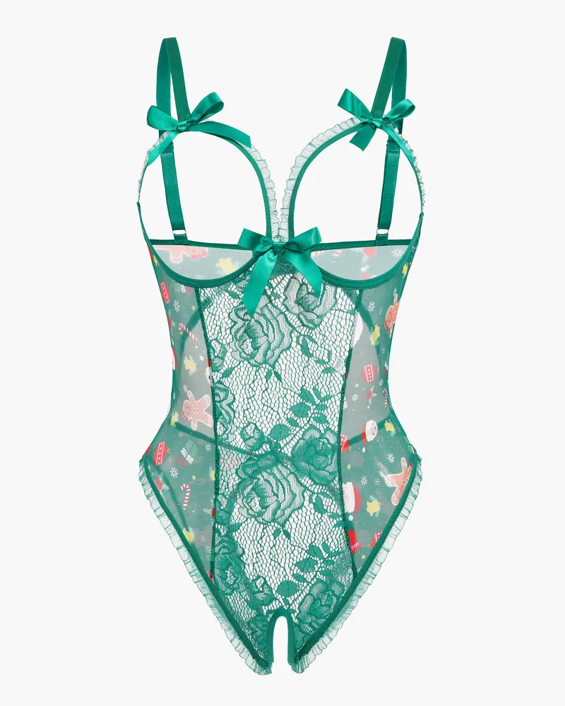 Halloween Lingerie Sexy Lace Mini Bodysuit