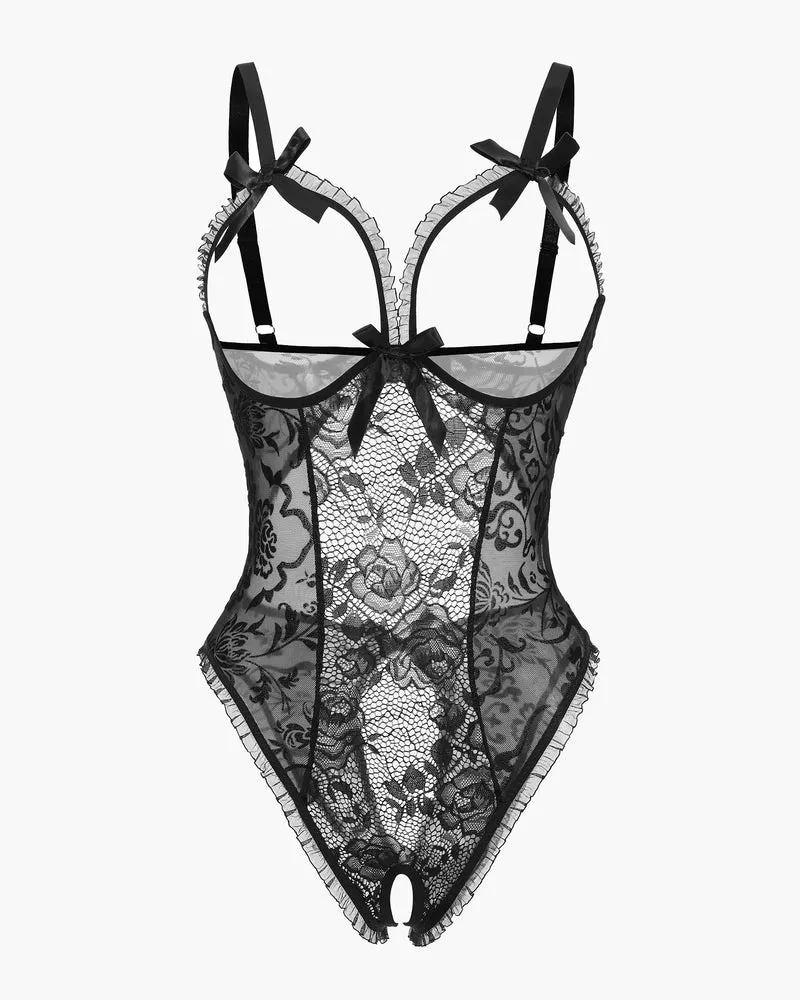 Halloween Lingerie Sexy Lace Mini Bodysuit