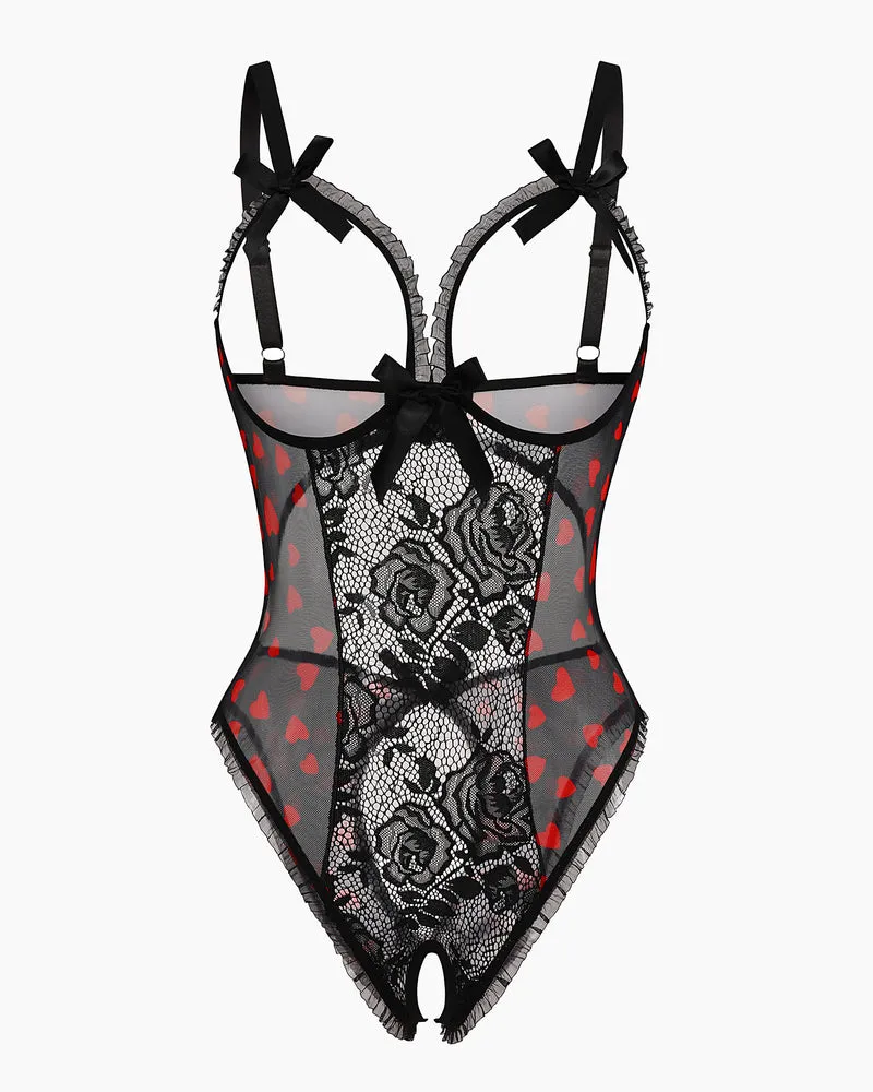 Halloween Lingerie Sexy Lace Mini Bodysuit