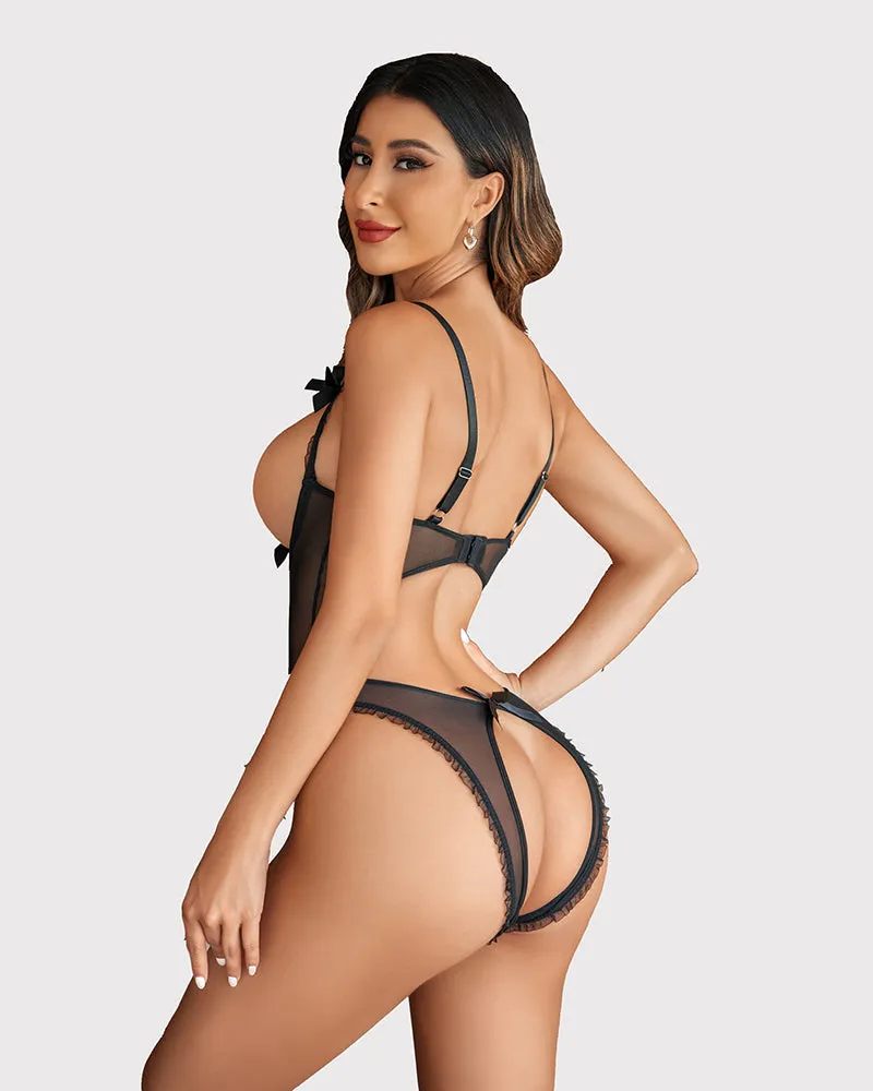 Halloween Lingerie Sexy Lace Mini Bodysuit