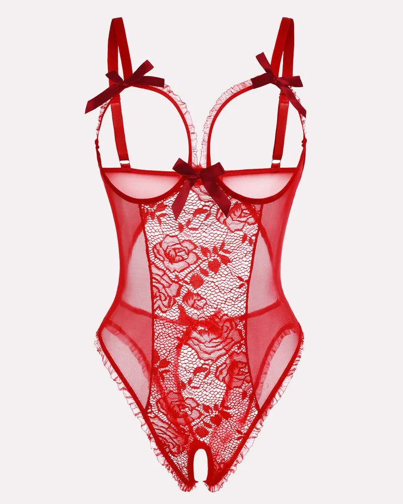 Halloween Lingerie Sexy Lace Mini Bodysuit